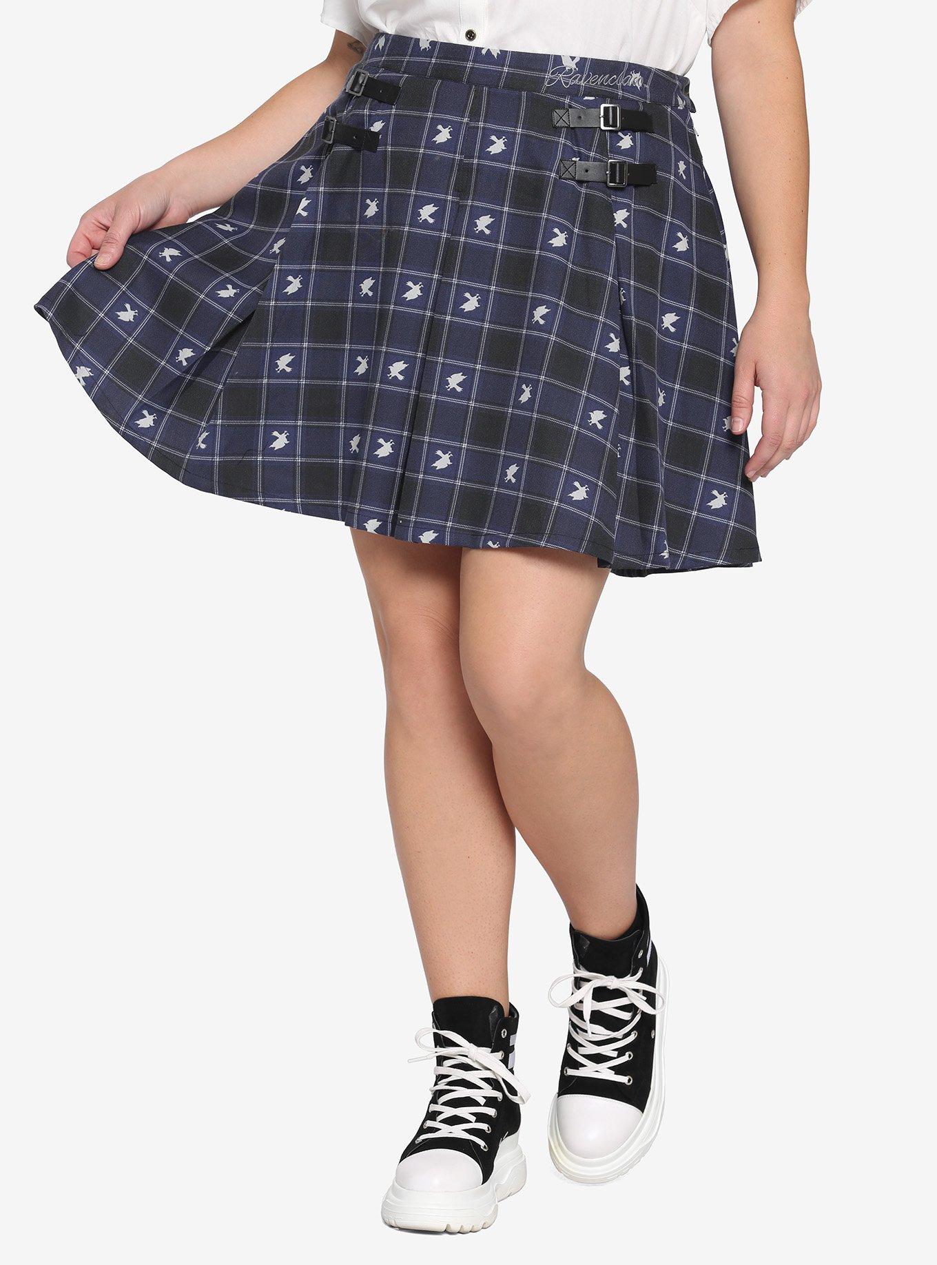 Harry Potter Ravenclaw Plaid Pleated Skirt Plus Size, MULTI, hi-res