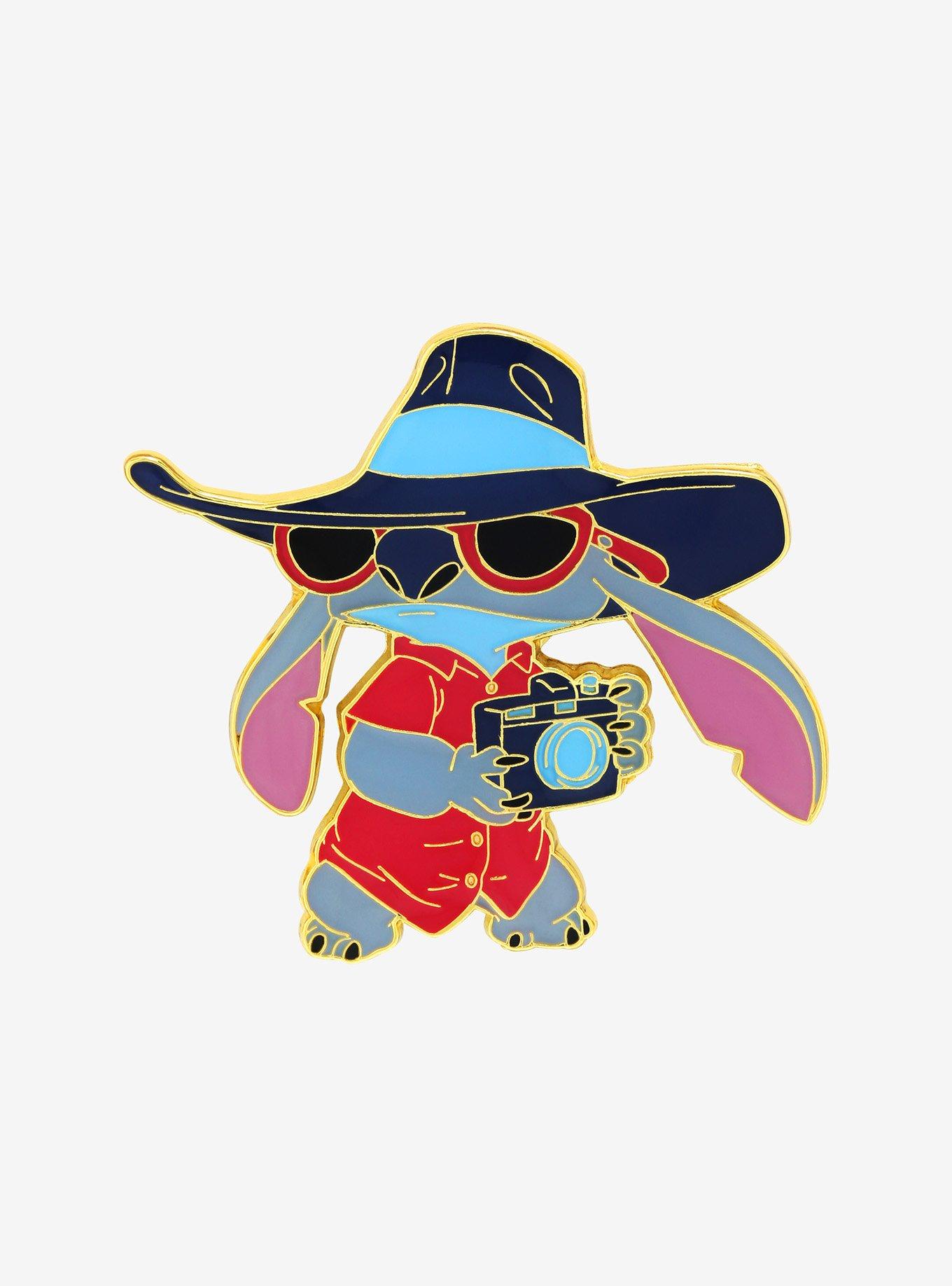 Loungefly Disney Lilo & Stitch Tourist Stitch Enamel Pin - BoxLunch Exclusive, , hi-res