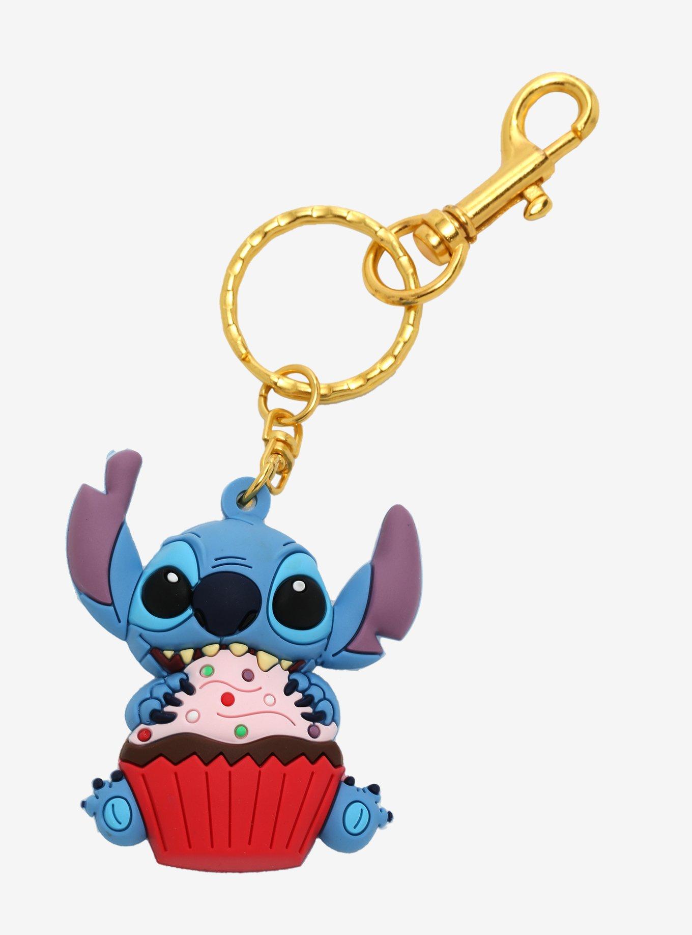 Loungefly Disney Lilo & Stitch Stitch with Cupcake 3D Keychain - BoxLunch Exclusive, , hi-res