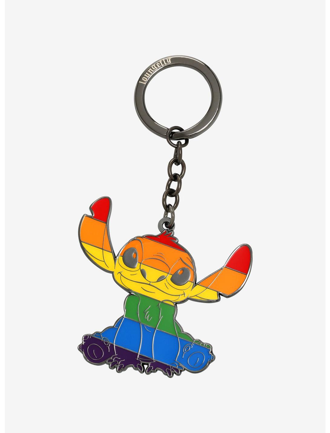 Loungefly Disney Pride Lilo & Stitch Rainbow Stitch Keychain - BoxLunch Exclusive, , hi-res