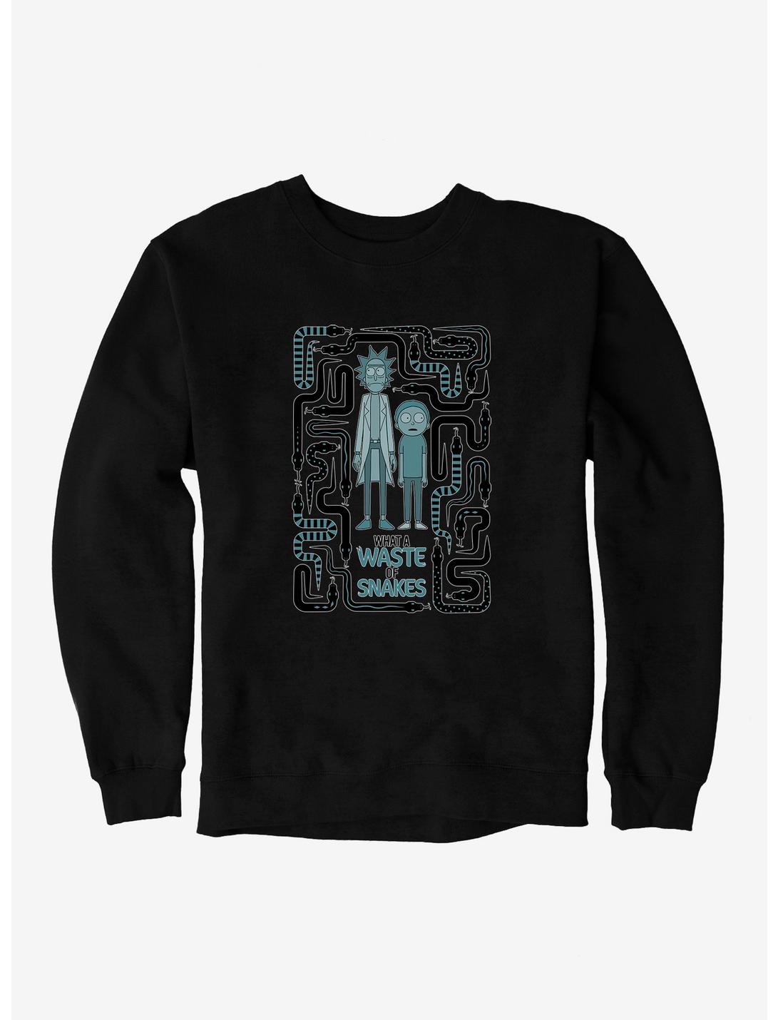 Rick And Morty Waste Of Snakes Sweatshirt, , hi-res