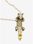 Harry Potter Hufflepuff Dried Flower Crystal Badger Necklace, , hi-res