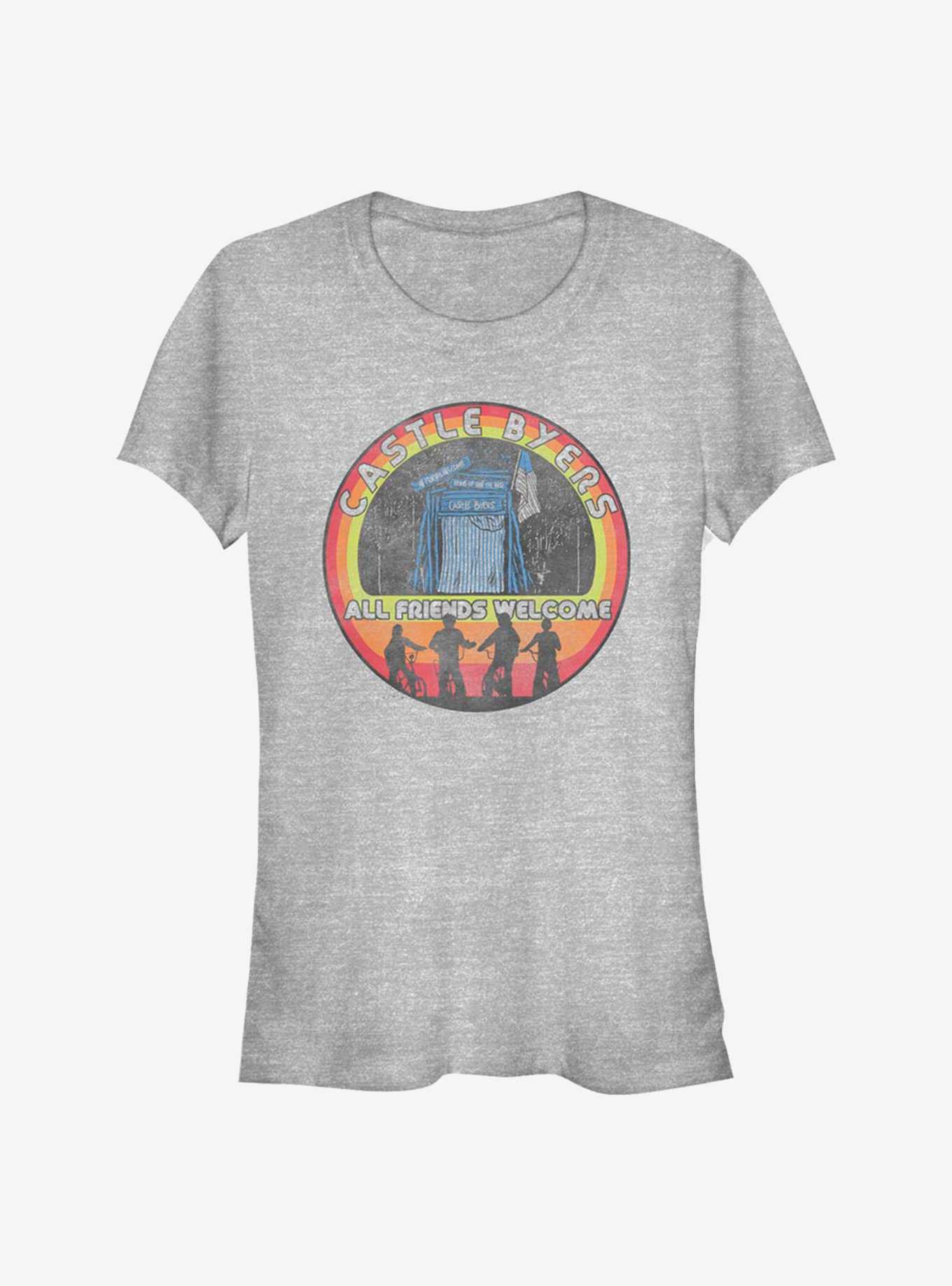 Stranger Things Castle Byers All Friends Welcome Girls T-Shirt, , hi-res