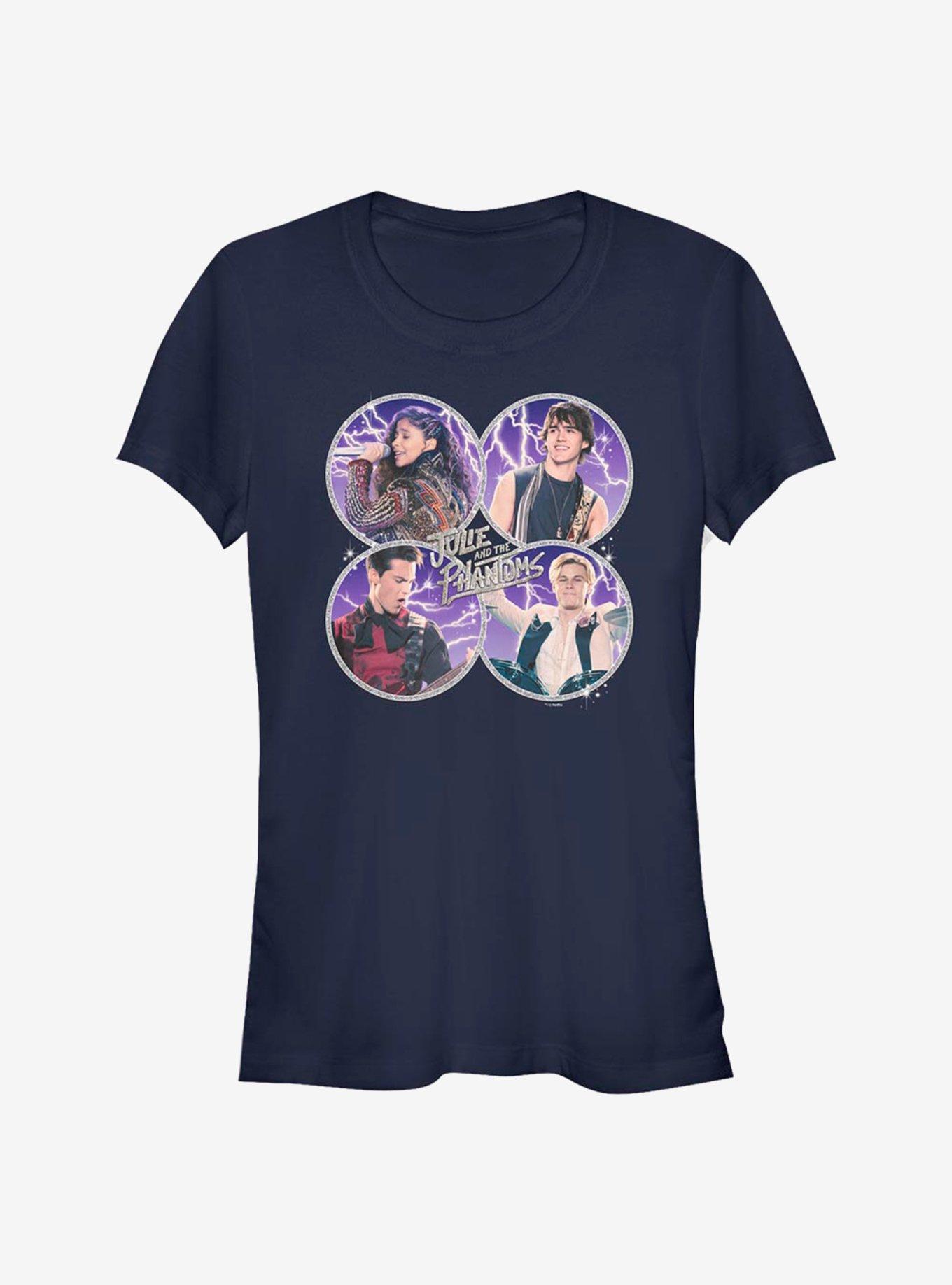 Julie And The Phantoms Julie Reggie Luke Alex Girls T-Shirt, NAVY, hi-res