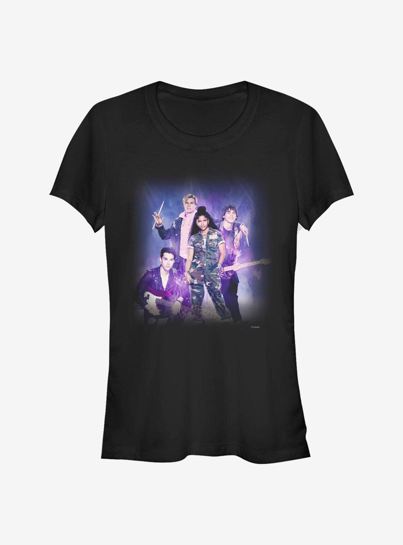 Julie And The Phantoms The Phantoms Group Shot Girls T-Shirt, BLACK, hi-res