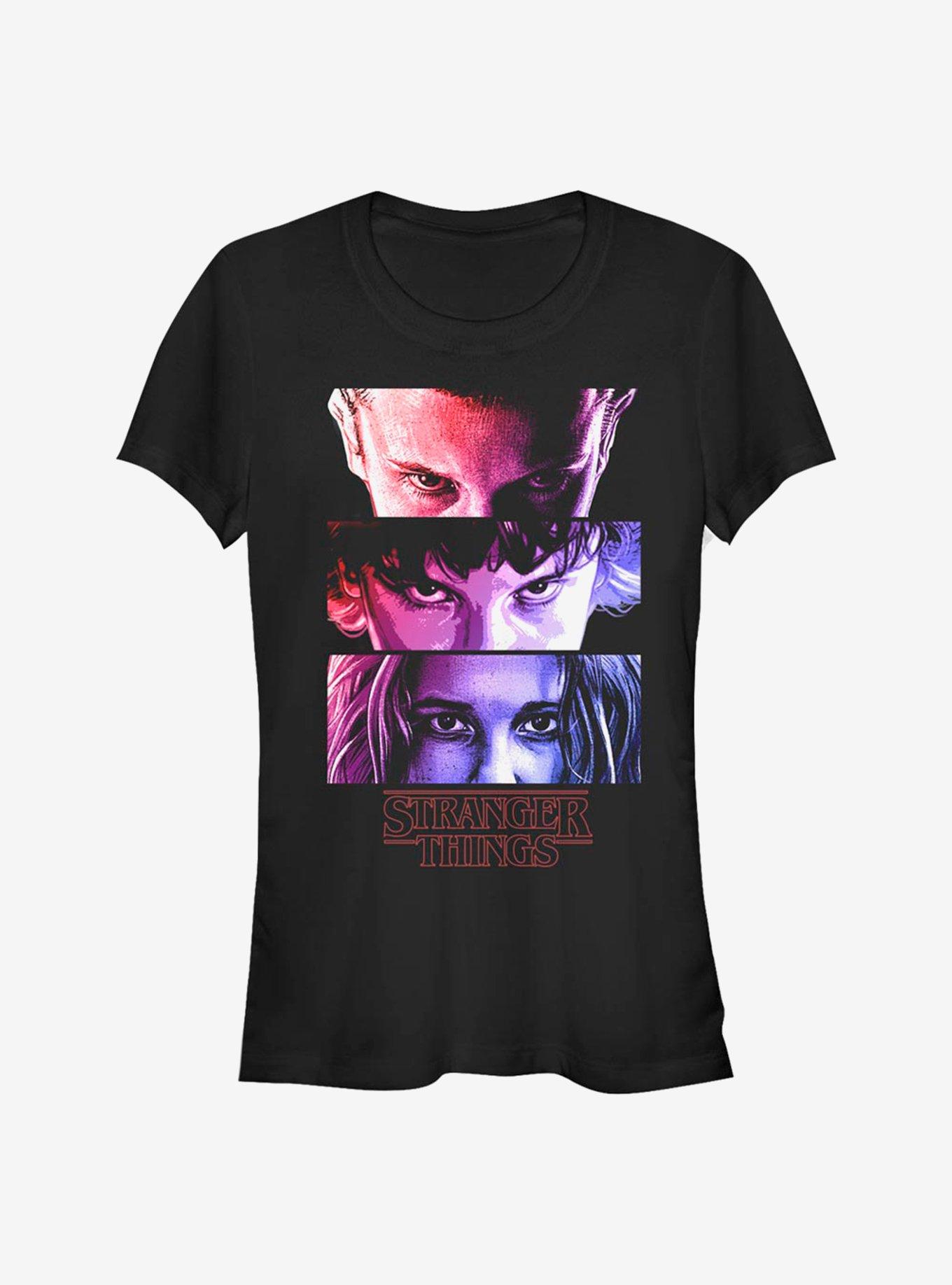 Stranger Things Eleven Eyes Girls T-Shirt, BLACK, hi-res