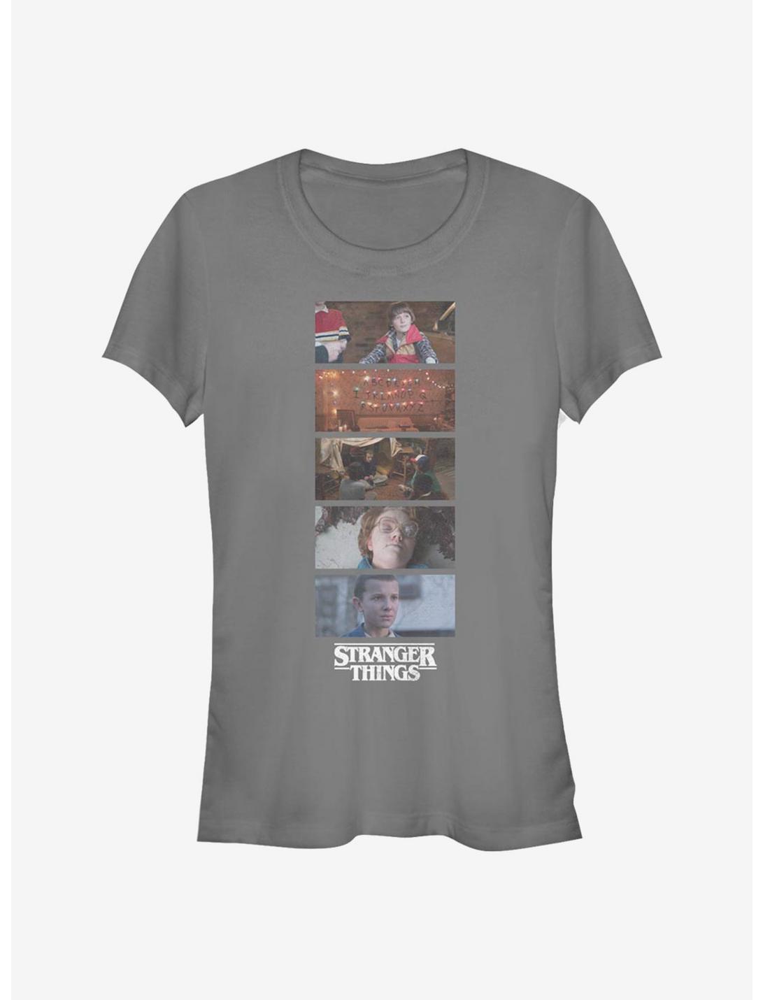Stranger Things Film Still Story Girls T-Shirt, CHARCOAL, hi-res