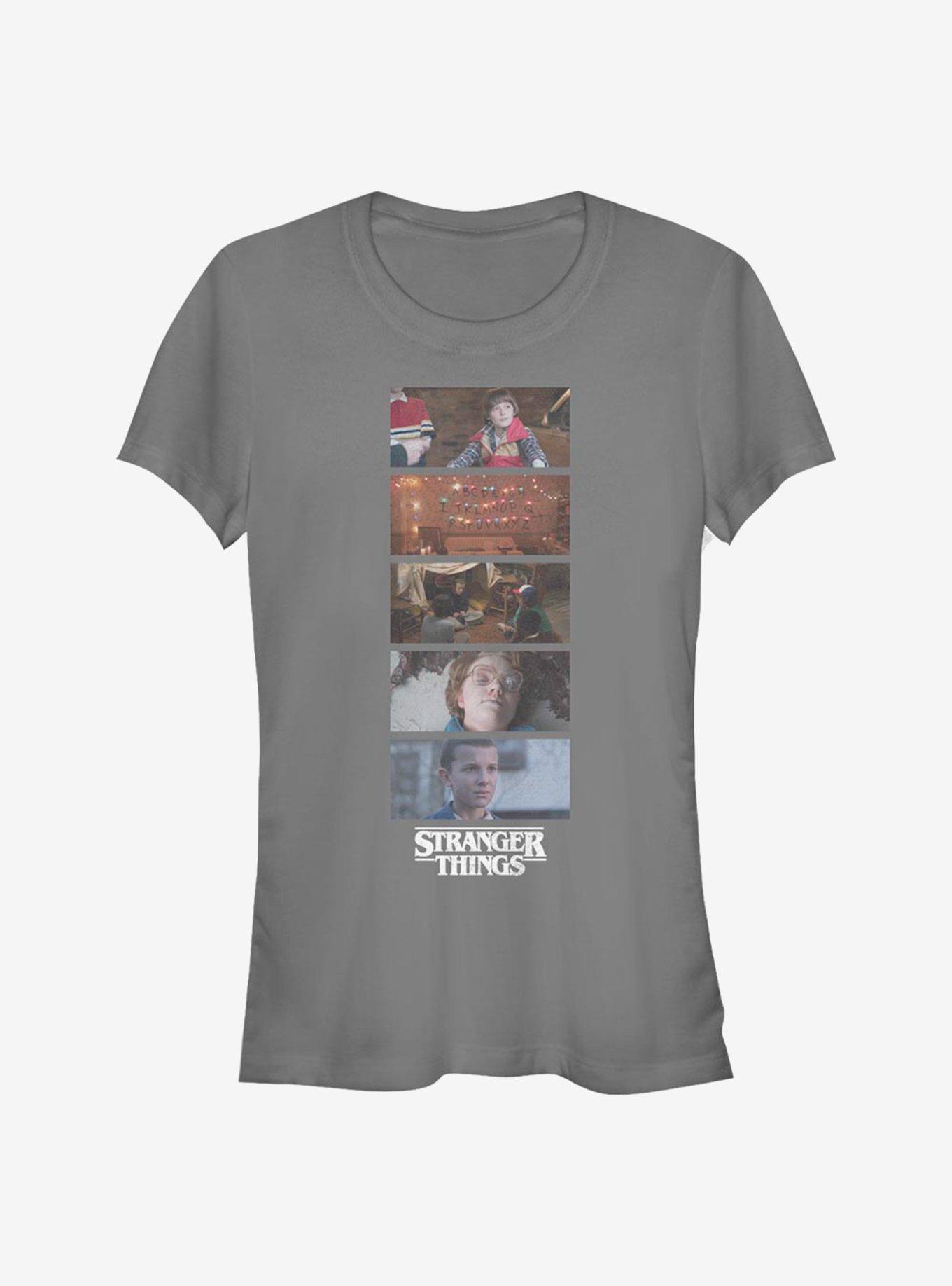 Stranger Things Film Still Story Girls T-Shirt, CHARCOAL, hi-res