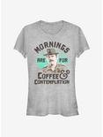 Stranger Things Hopper Coffee Morning Girls T-Shirt, ATH HTR, hi-res