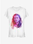 Stranger Things Max Neon Face Girls T-Shirt, WHITE, hi-res