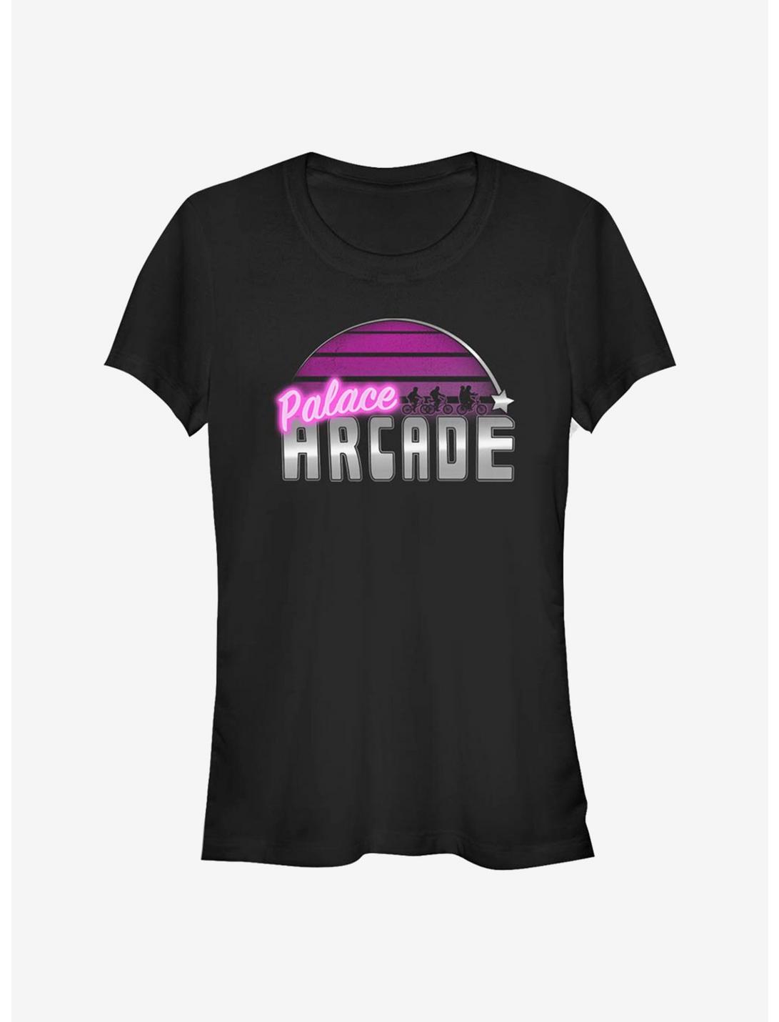 Stranger Things Retro Palace Arcade Girls T-Shirt, BLACK, hi-res
