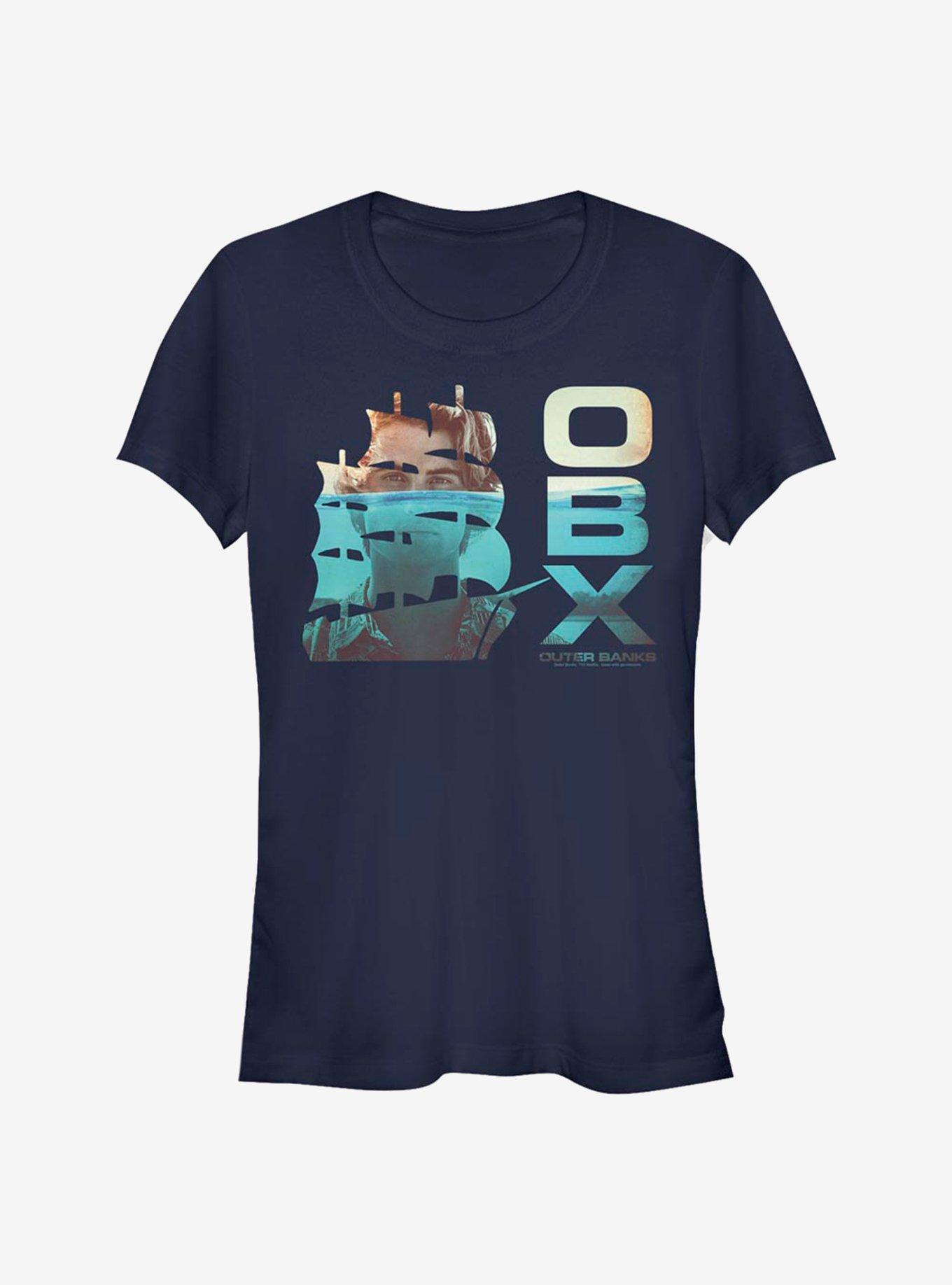 Outer Banks John B. Sunken Ship Girls T-Shirt, NAVY, hi-res