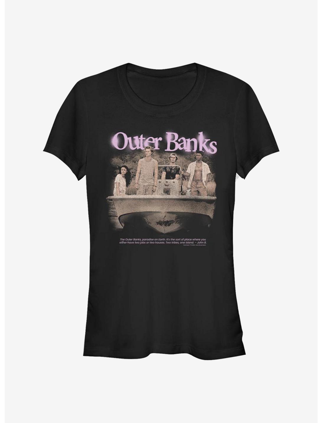 Outer Banks OBX Spraypaint Girls T-Shirt, BLACK, hi-res