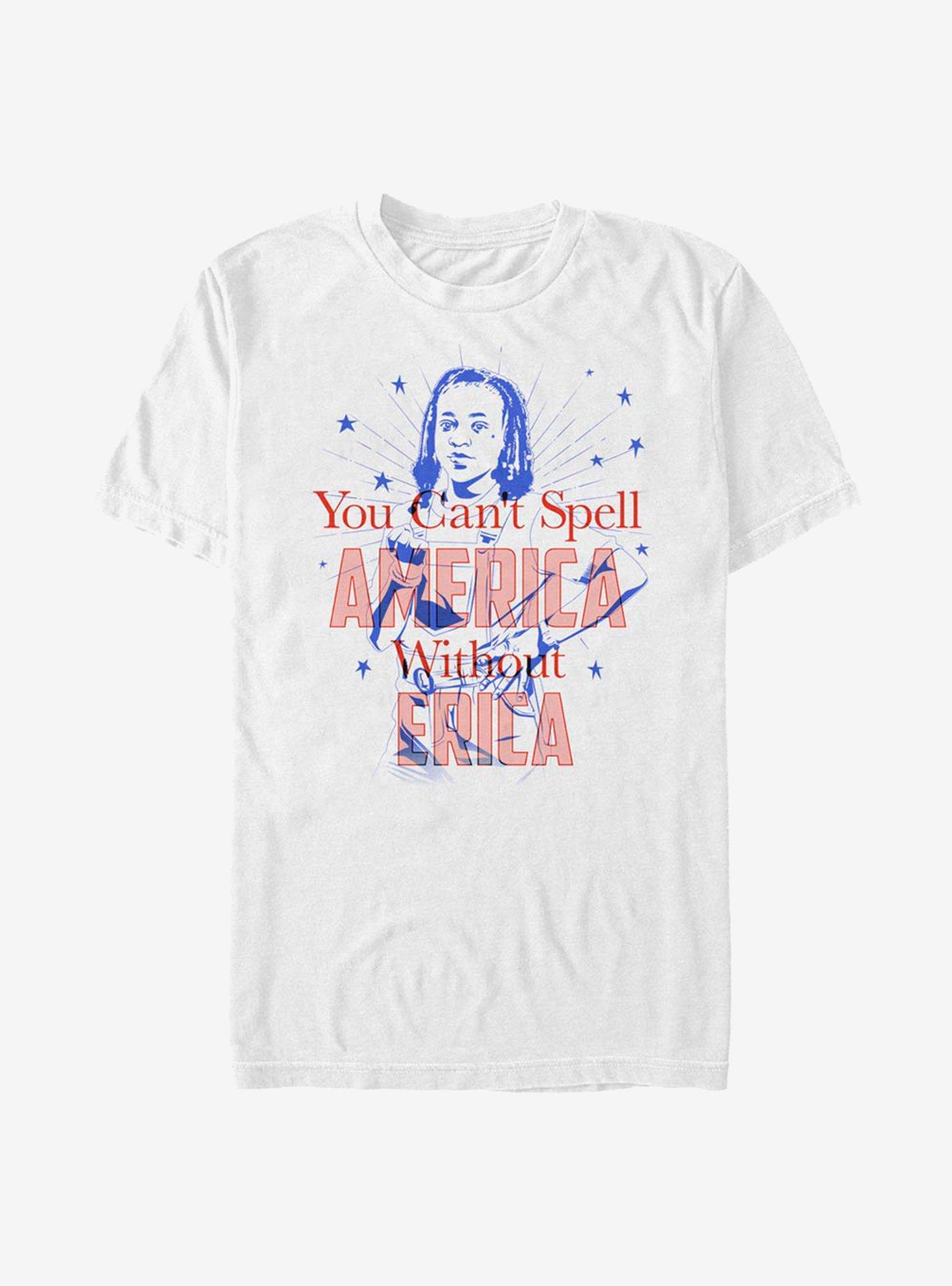 Stranger Things America Erica T-Shirt, WHITE, hi-res