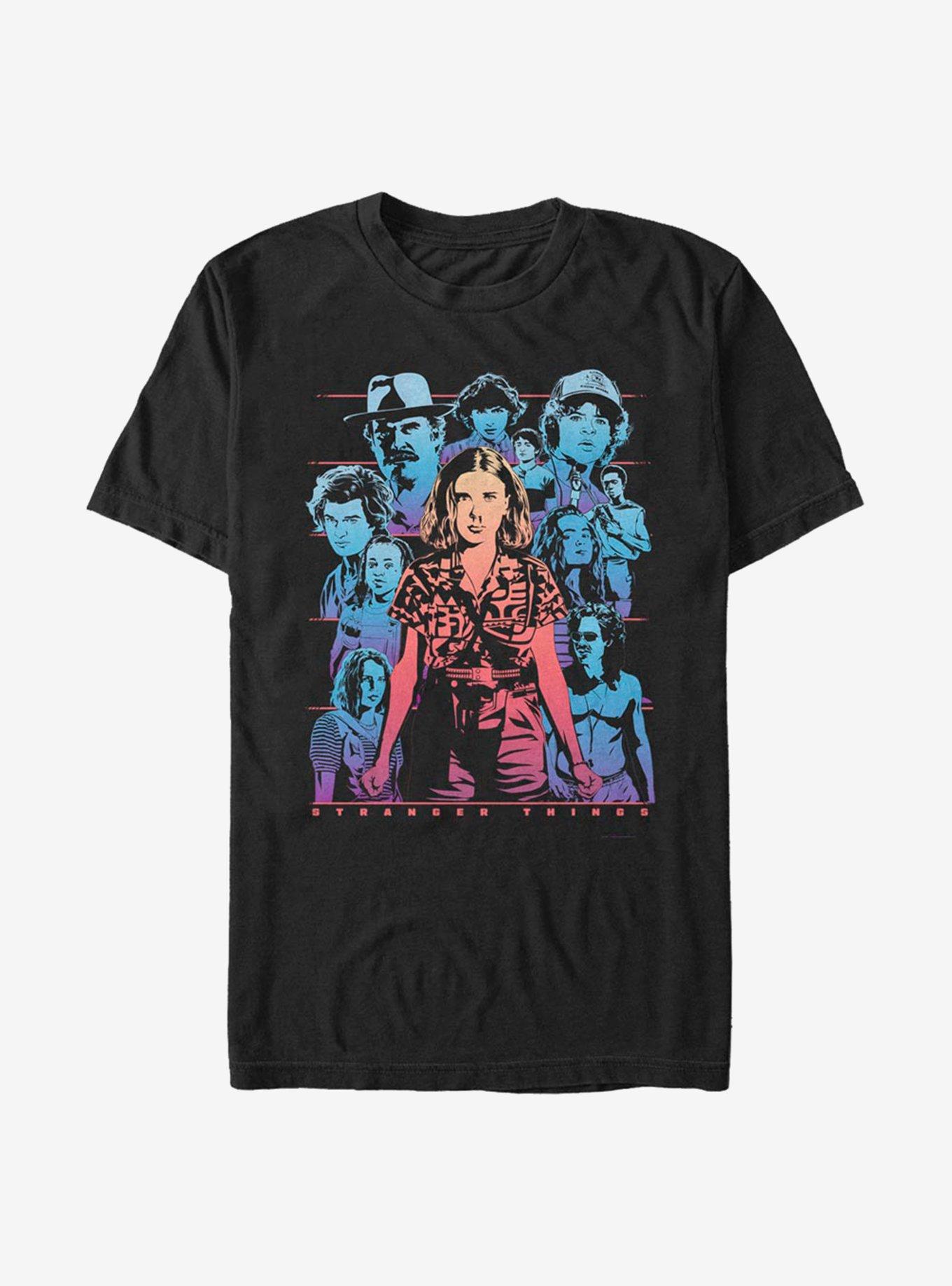 Stranger Things Character Gaze T-Shirt, BLACK, hi-res