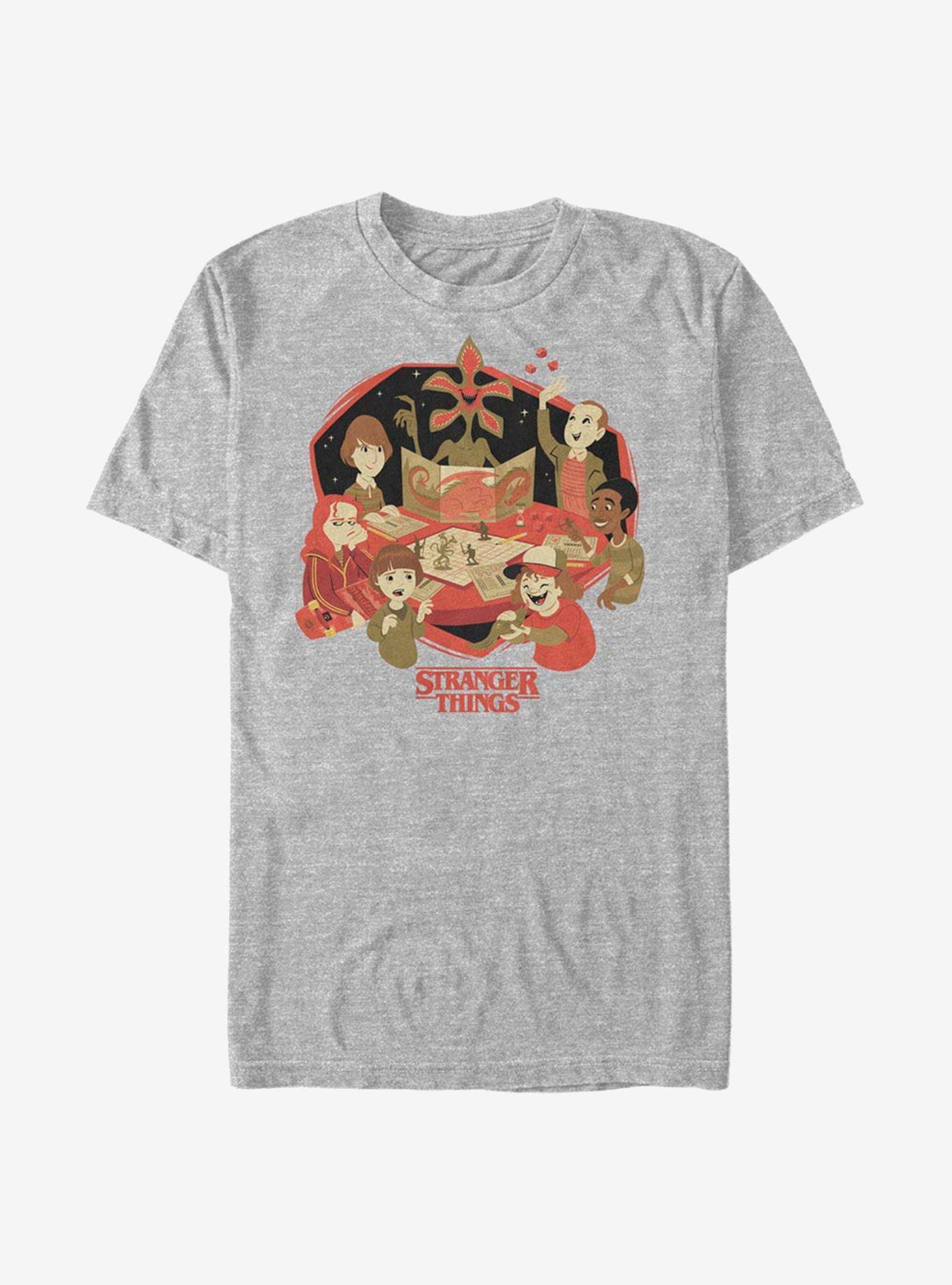 Stranger Things DND Group T-Shirt, ATH HTR, hi-res