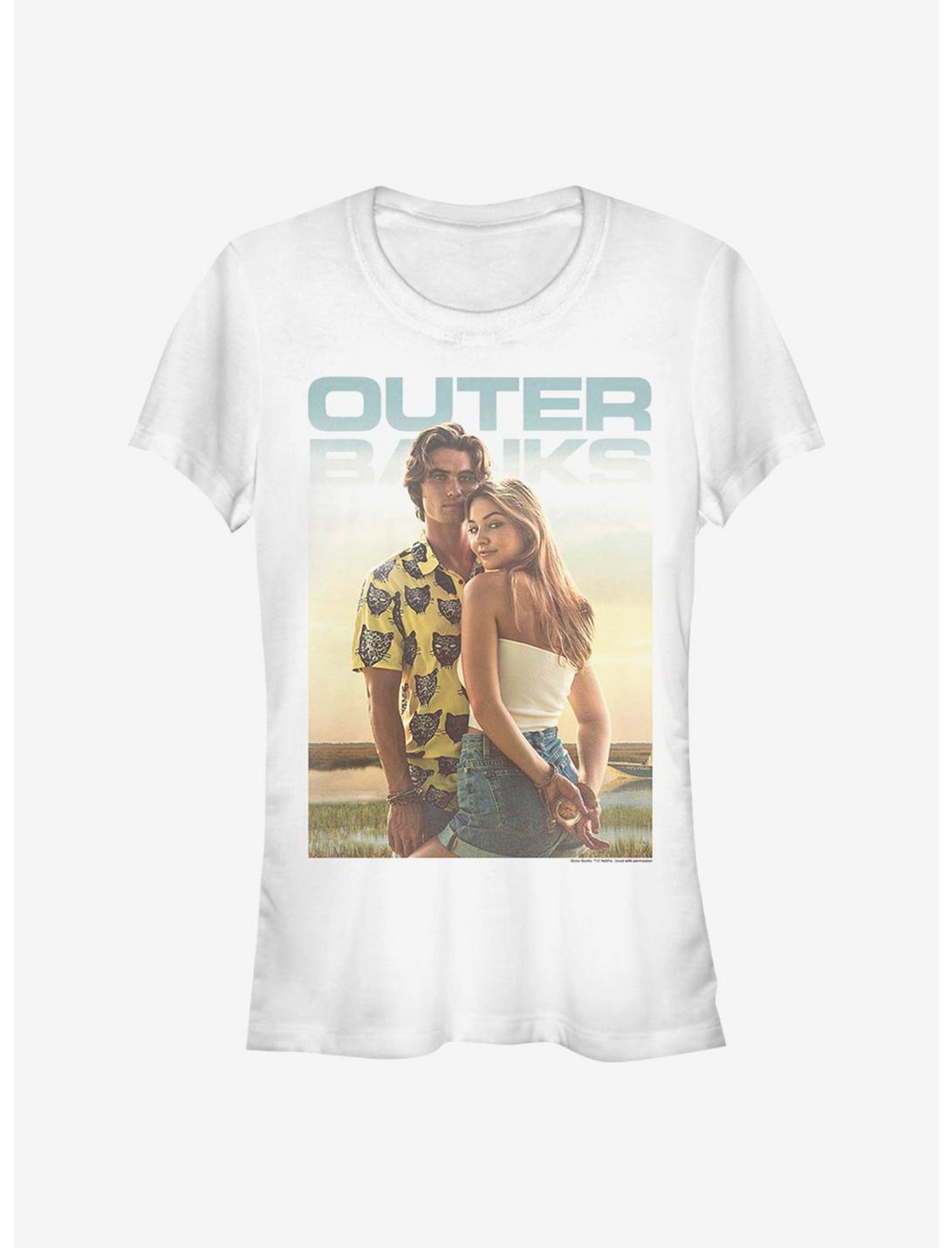 Outer Banks Poster Couple Girls T-Shirt, WHITE, hi-res