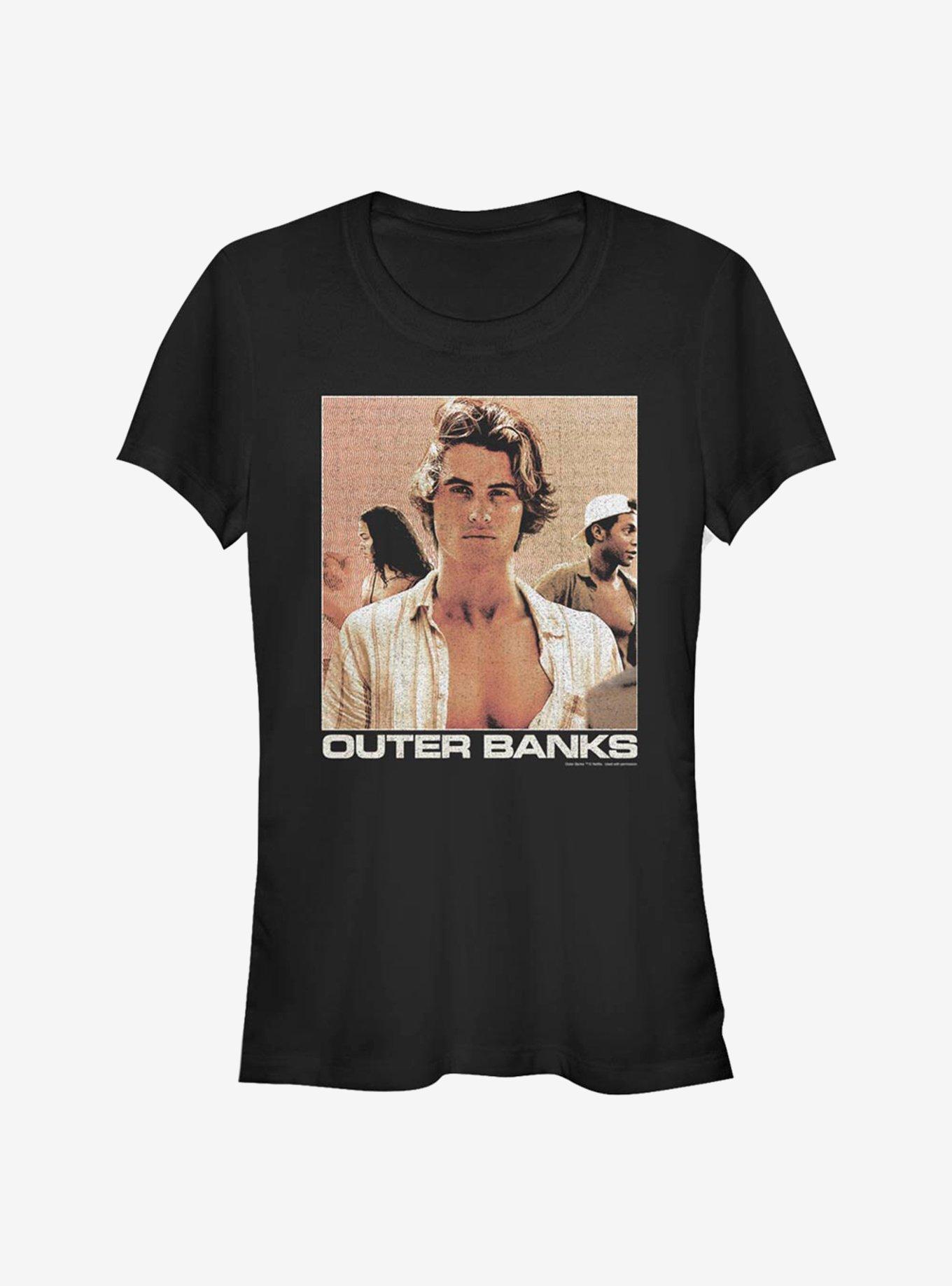 Outer Banks Waves Poster Girls T-Shirt, BLACK, hi-res