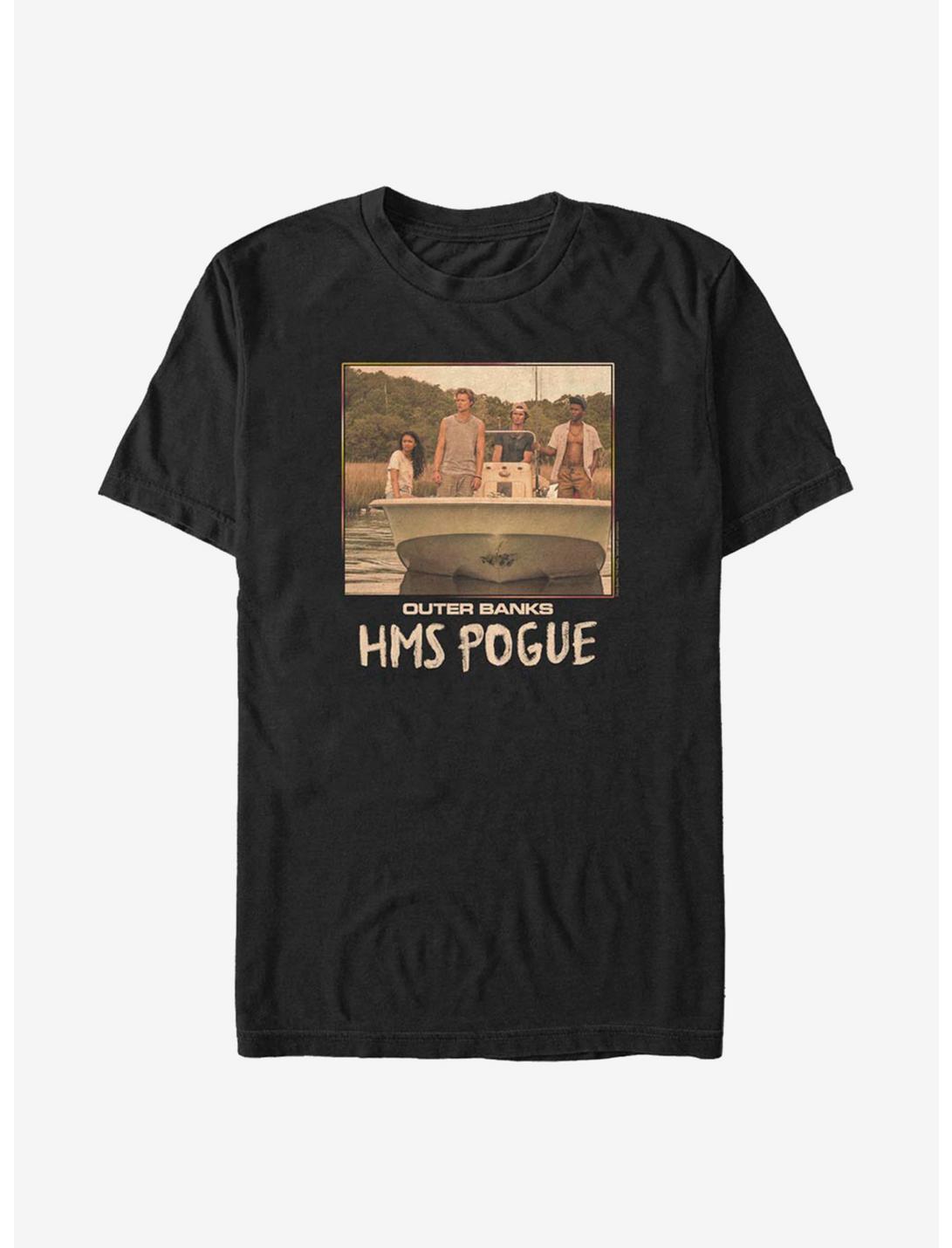 Outer Banks HMS Pogue Square T-Shirt, BLACK, hi-res