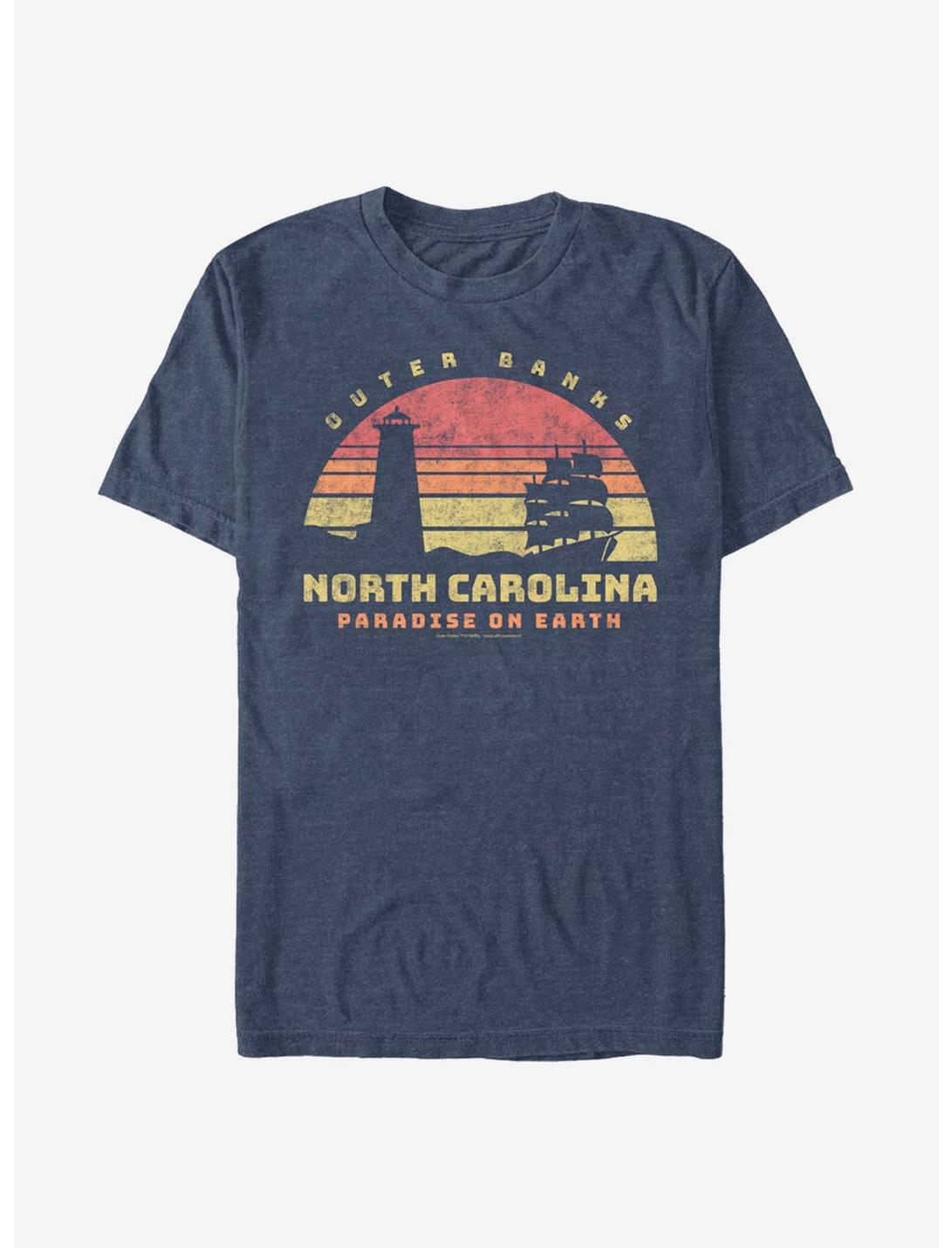 Outer Banks NC Tourist T-Shirt, NAVY HTR, hi-res