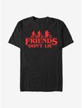 Stranger Things Friends Don't Lie T-Shirt, BLACK, hi-res