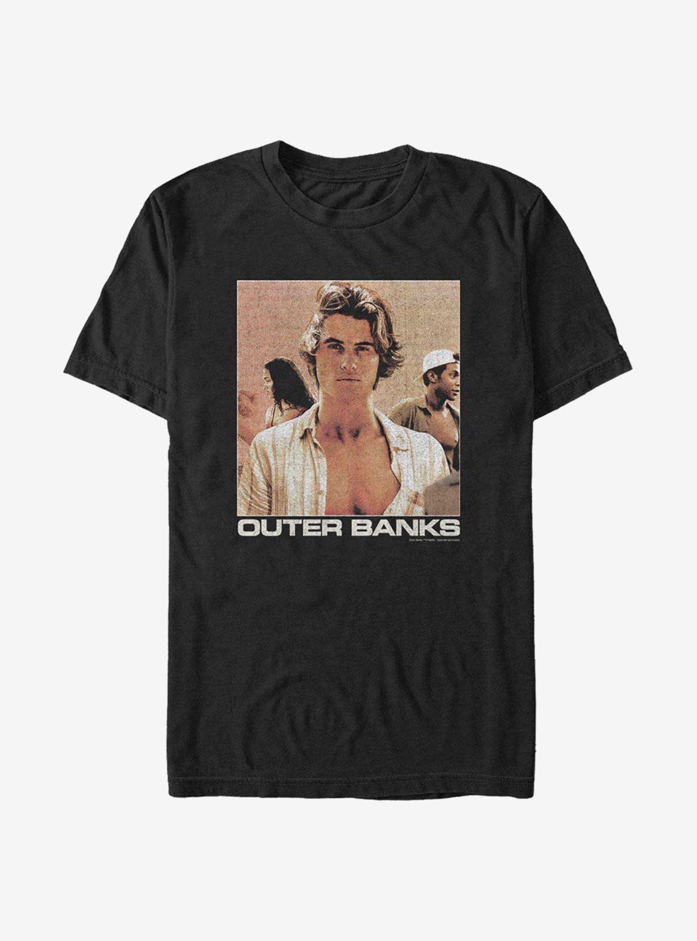 Outer Banks Waves Poster T-Shirt, BLACK, hi-res