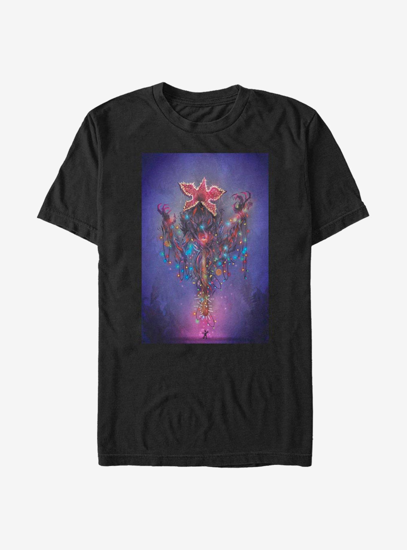 Stranger Things Holiday Light Up T-Shirt, BLACK, hi-res