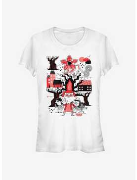 Stranger Things Cartoon Art Girls T-Shirt, , hi-res