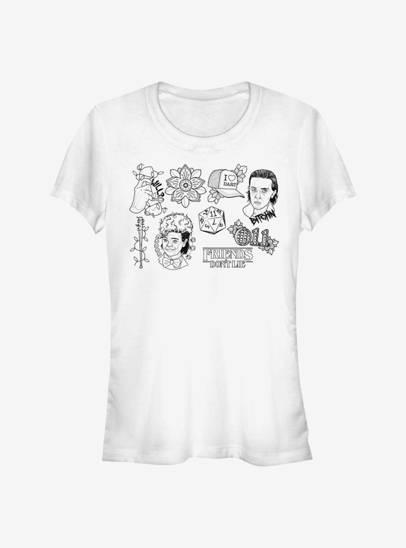 Stranger Things Friends Don't Lie Girls T-Shirt