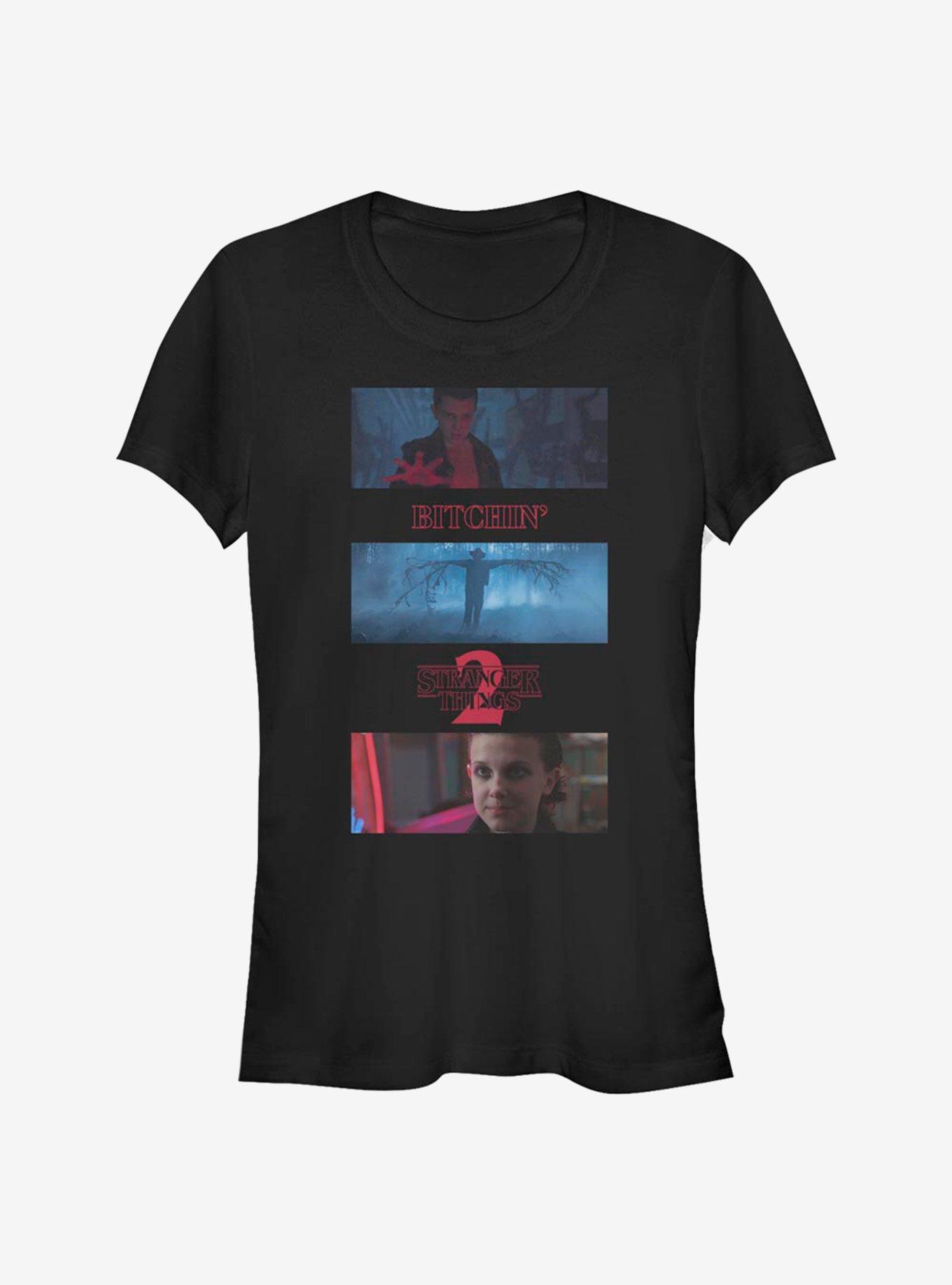 Stranger Things Photo Story Girls T-Shirt, BLACK, hi-res