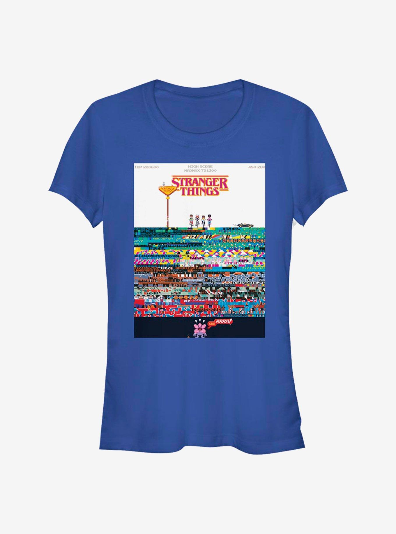 Stranger Things Pixel Things Girls T-Shirt, ROYAL, hi-res