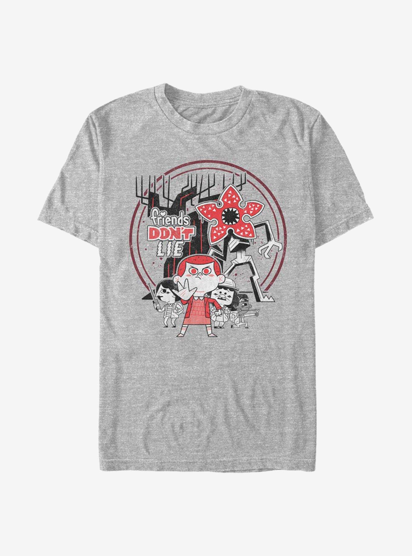 Stranger Things Chibi Things T-Shirt, ATH HTR, hi-res