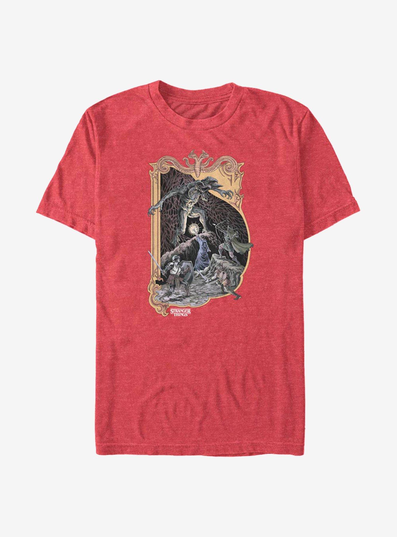 Stranger Things DND T-Shirt, RED HTR, hi-res