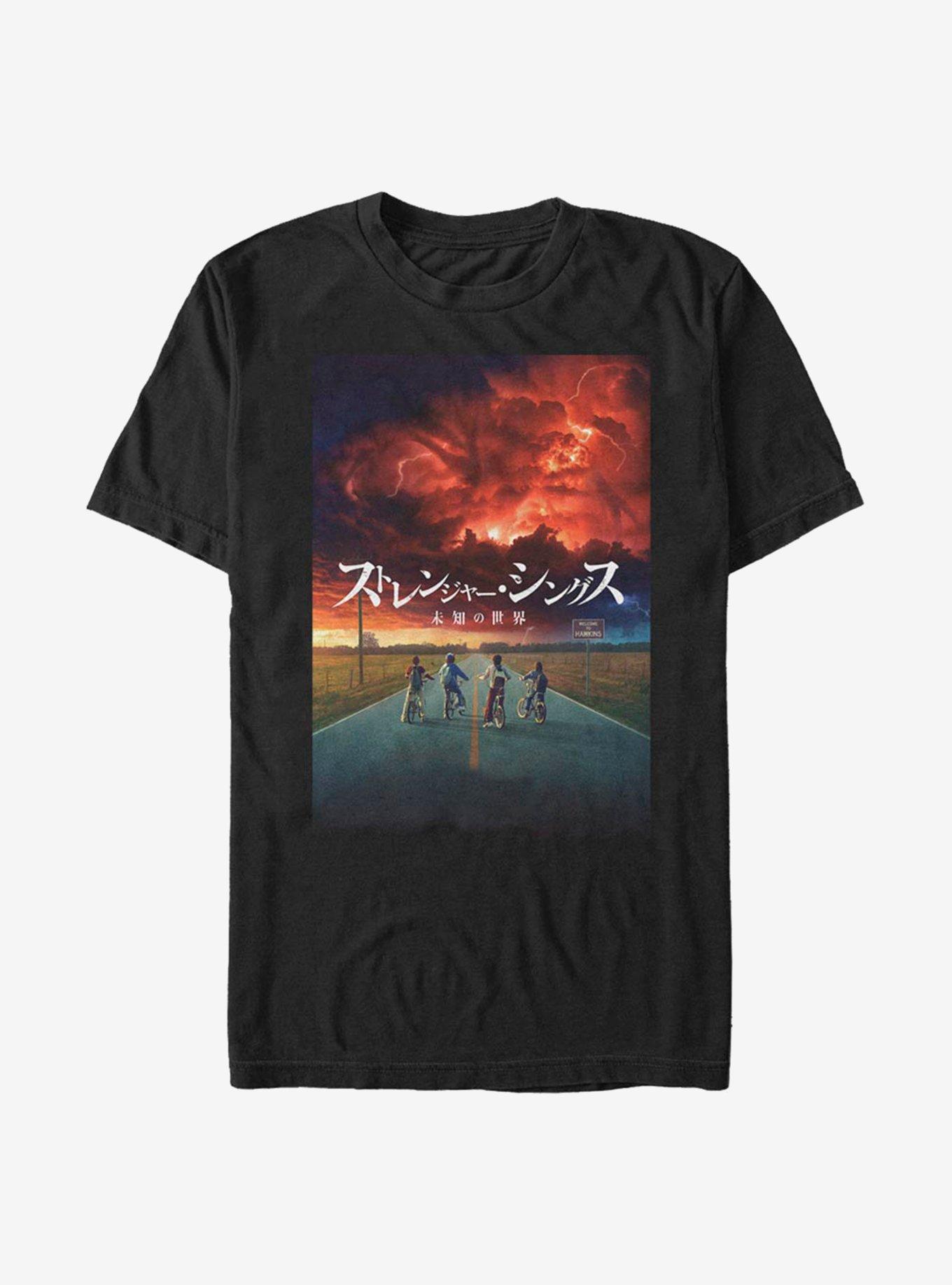 Stranger Things Poster T-Shirt, BLACK, hi-res