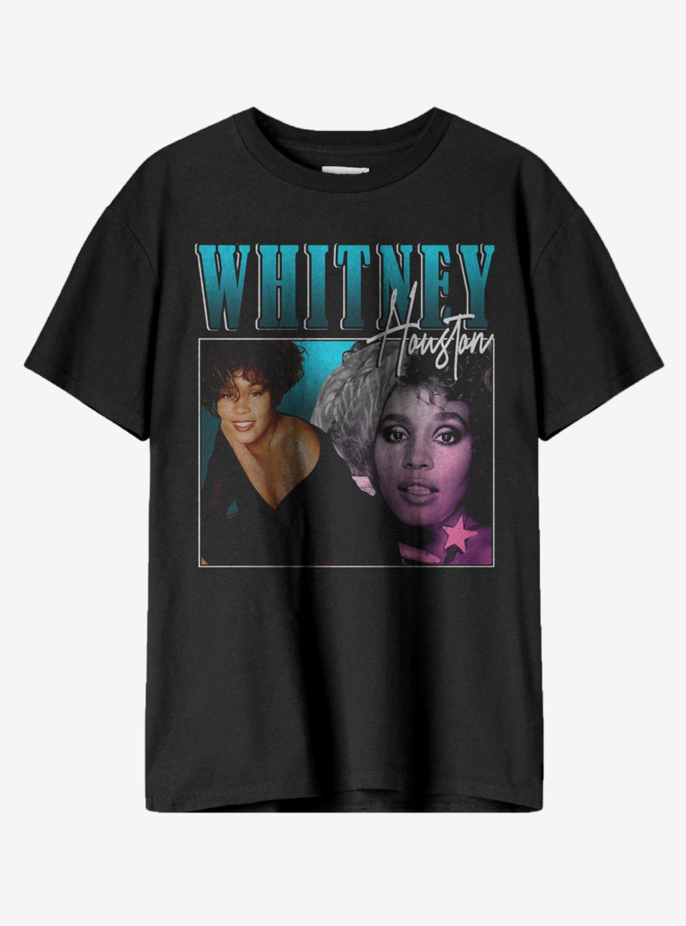 Whitney Houston Pop Portraits T-Shirt, BLACK, hi-res