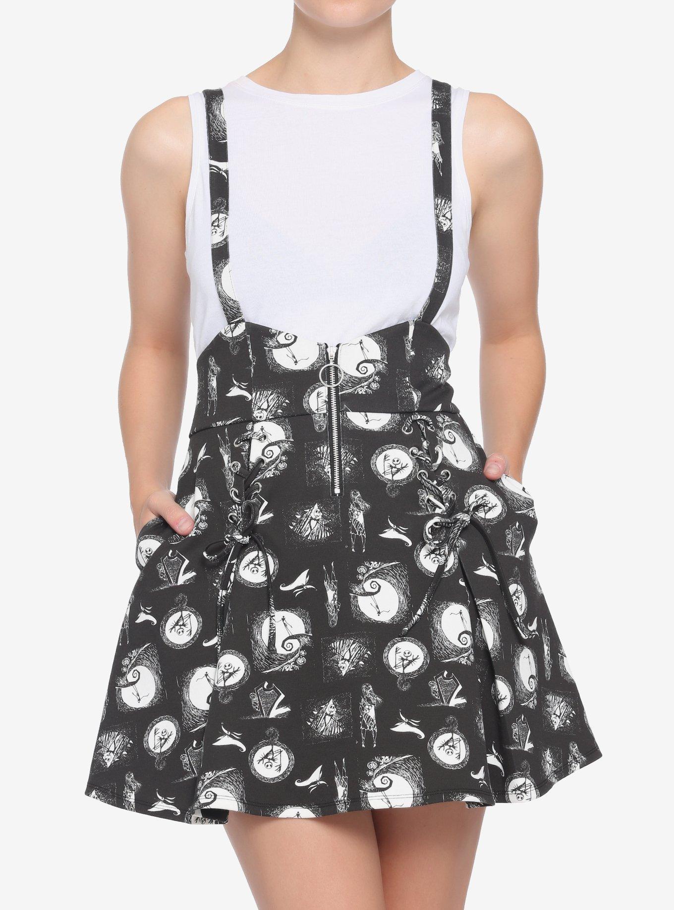 The Nightmare Before Christmas O-Ring Suspender Skirt, MULTI, hi-res