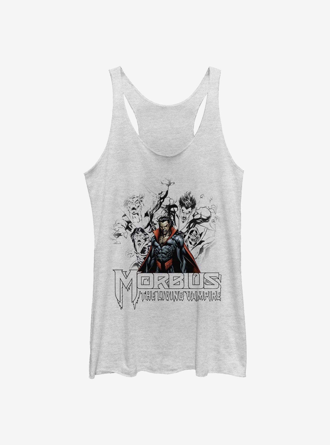 Marvel Morbius Vampire Sketch Girls Tank, WHITE HTR, hi-res