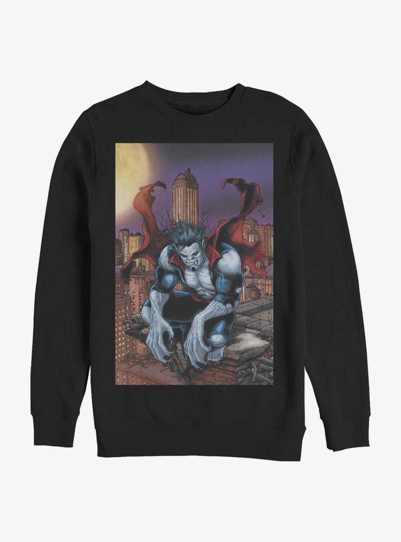 Marvel Morbius Cover Of The Vampire Crew Sweatshirt, BLACK, hi-res