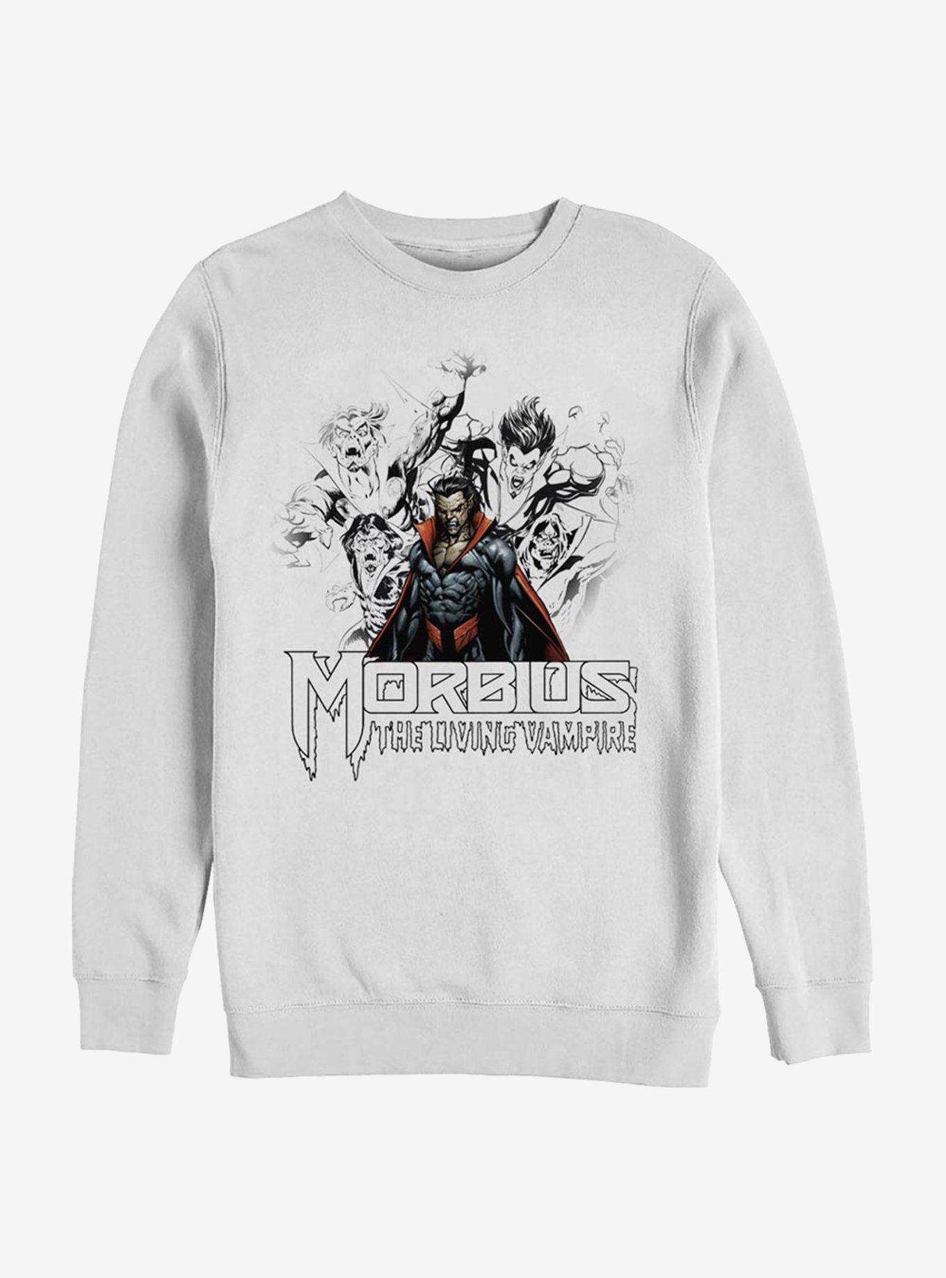 Marvel Morbius Vampire Sketch Crew Sweatshirt, WHITE, hi-res