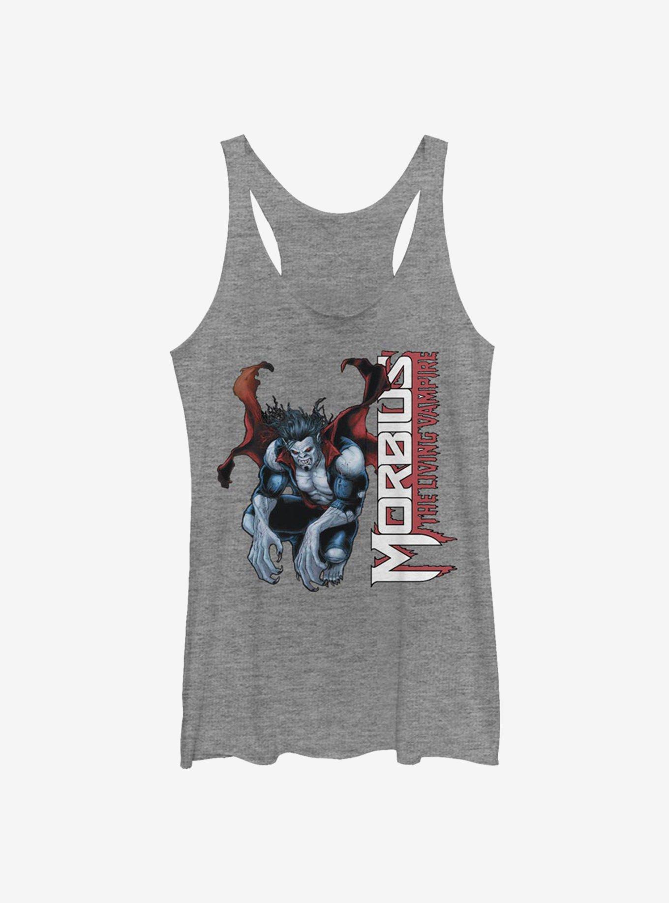 Marvel Morbius Hero Shot Girls Tank, GRAY HTR, hi-res