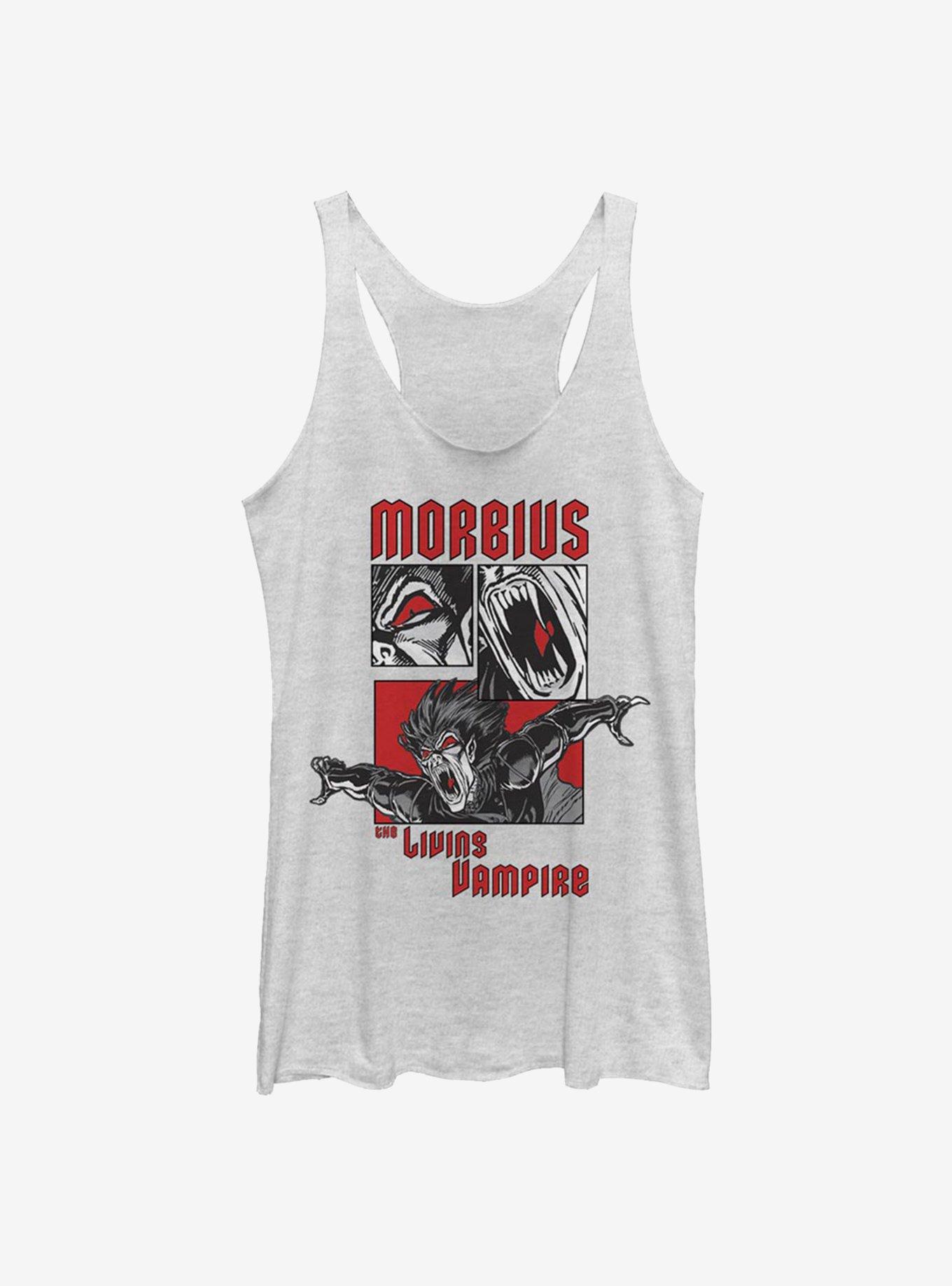Marvel Morbius Comic Panels Girls Tank, WHITE HTR, hi-res