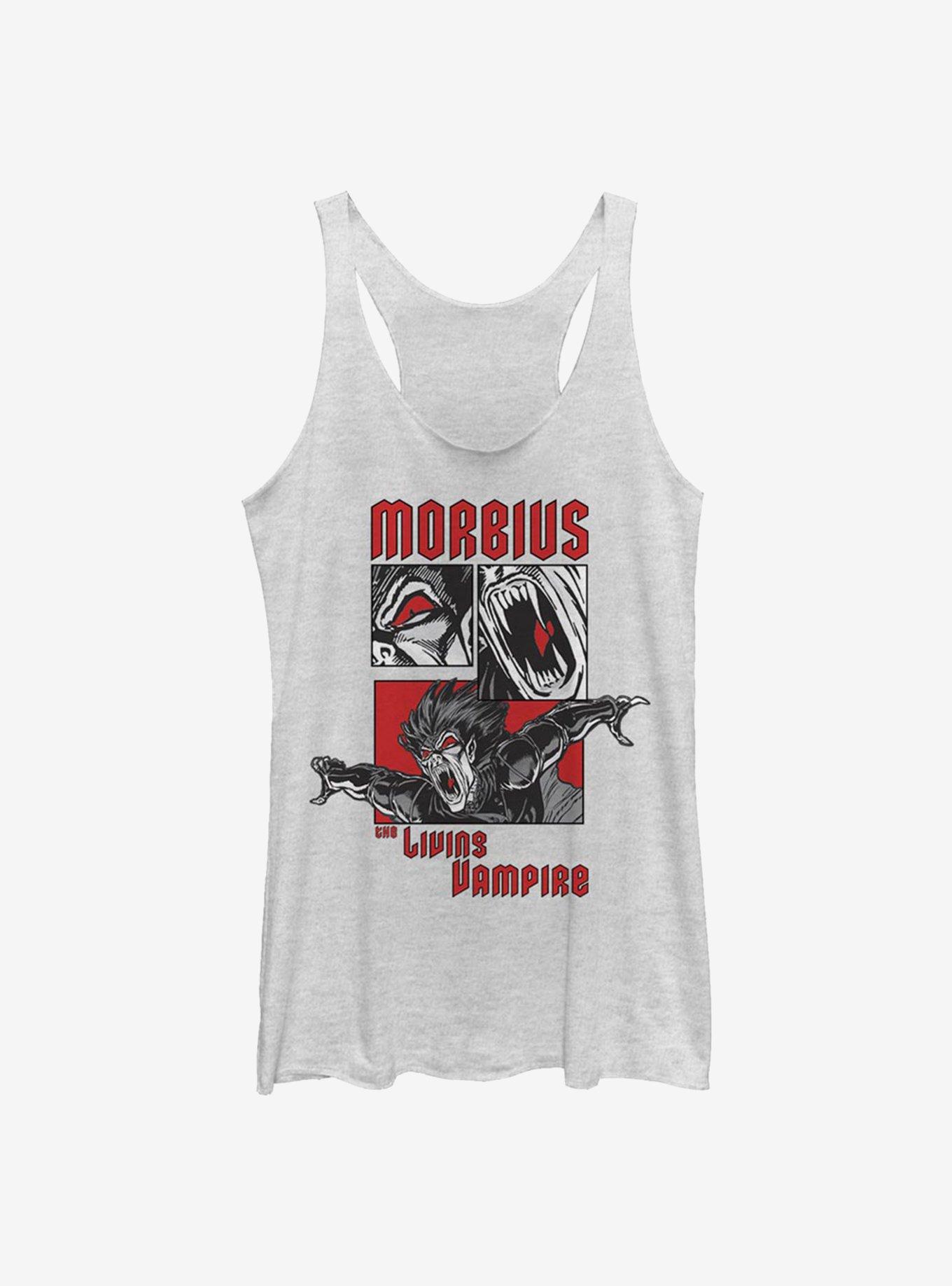 Marvel Morbius Comic Panels Girls Tank, WHITE HTR, hi-res