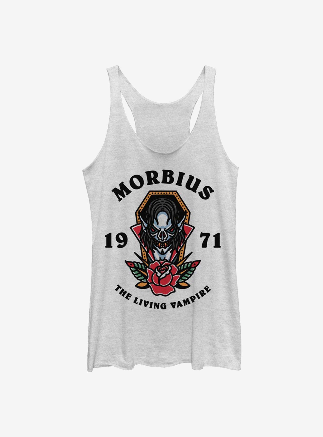 Marvel Morbius Deadly 1971 Vampire Girls Tank, WHITE HTR, hi-res