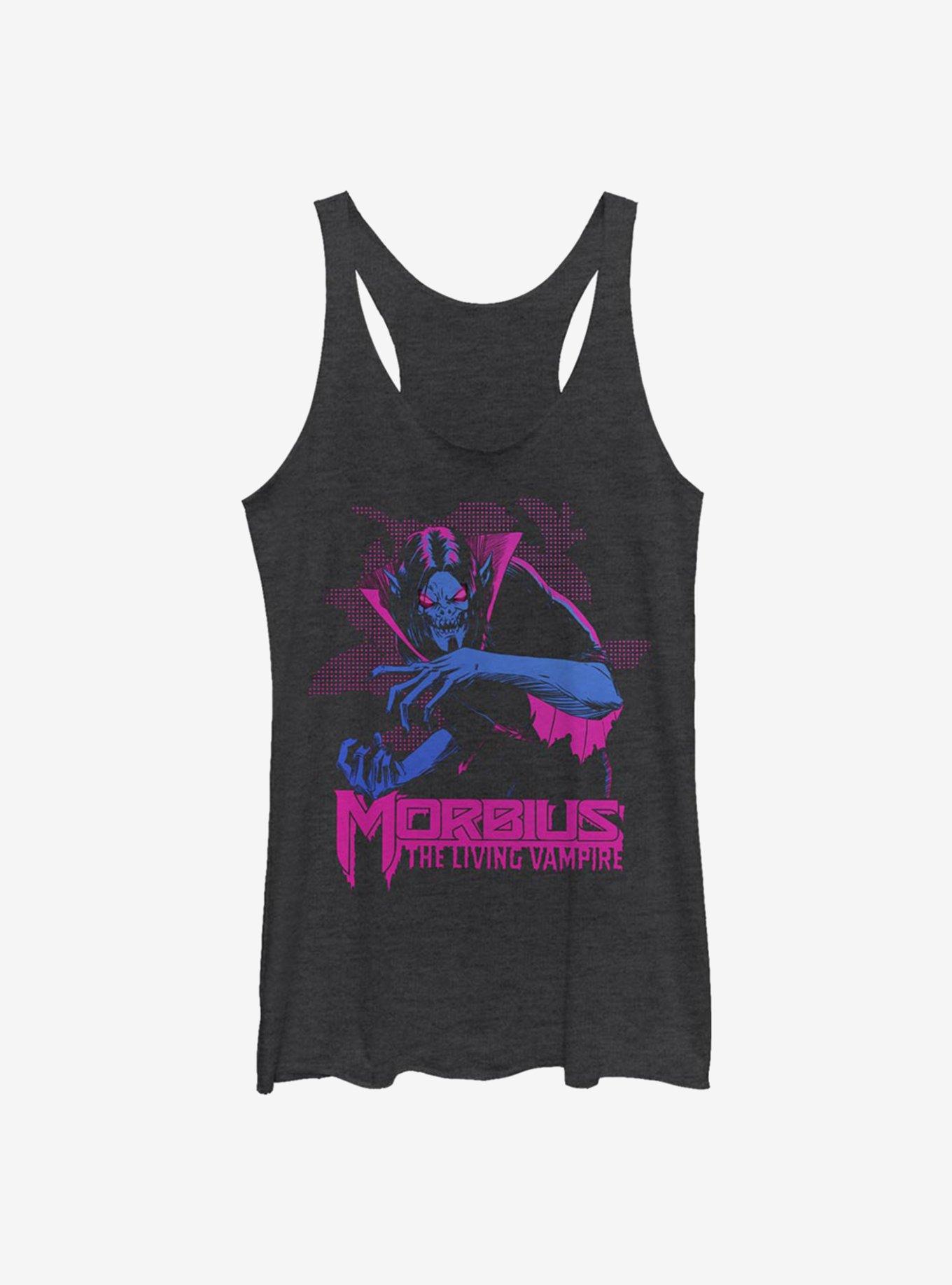 Marvel Morbius Neon Morbius Girls Tank, BLK HTR, hi-res