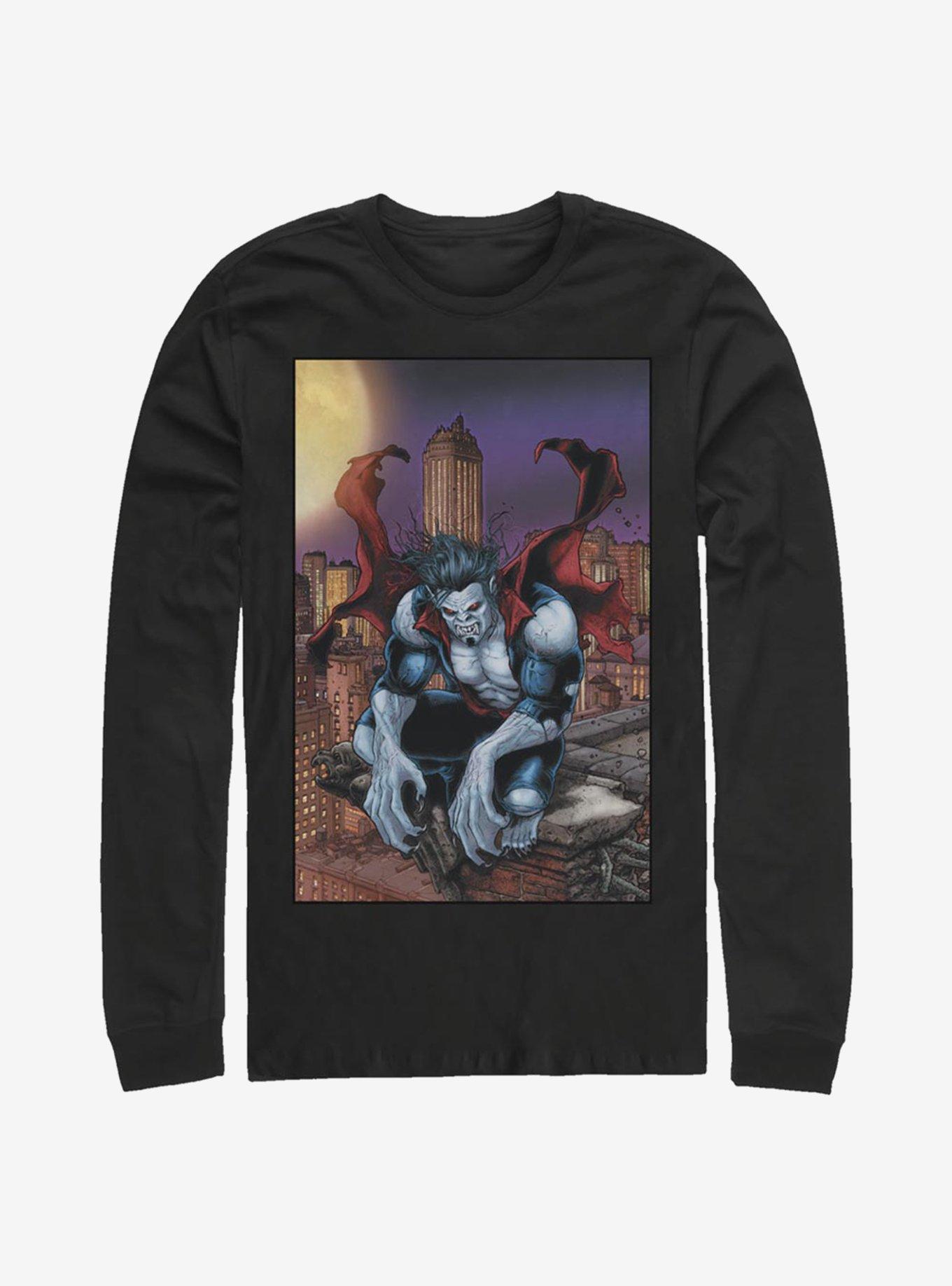 Marvel Morbius Cover Of The Vampire Long-Sleeve T-Shirt, BLACK, hi-res