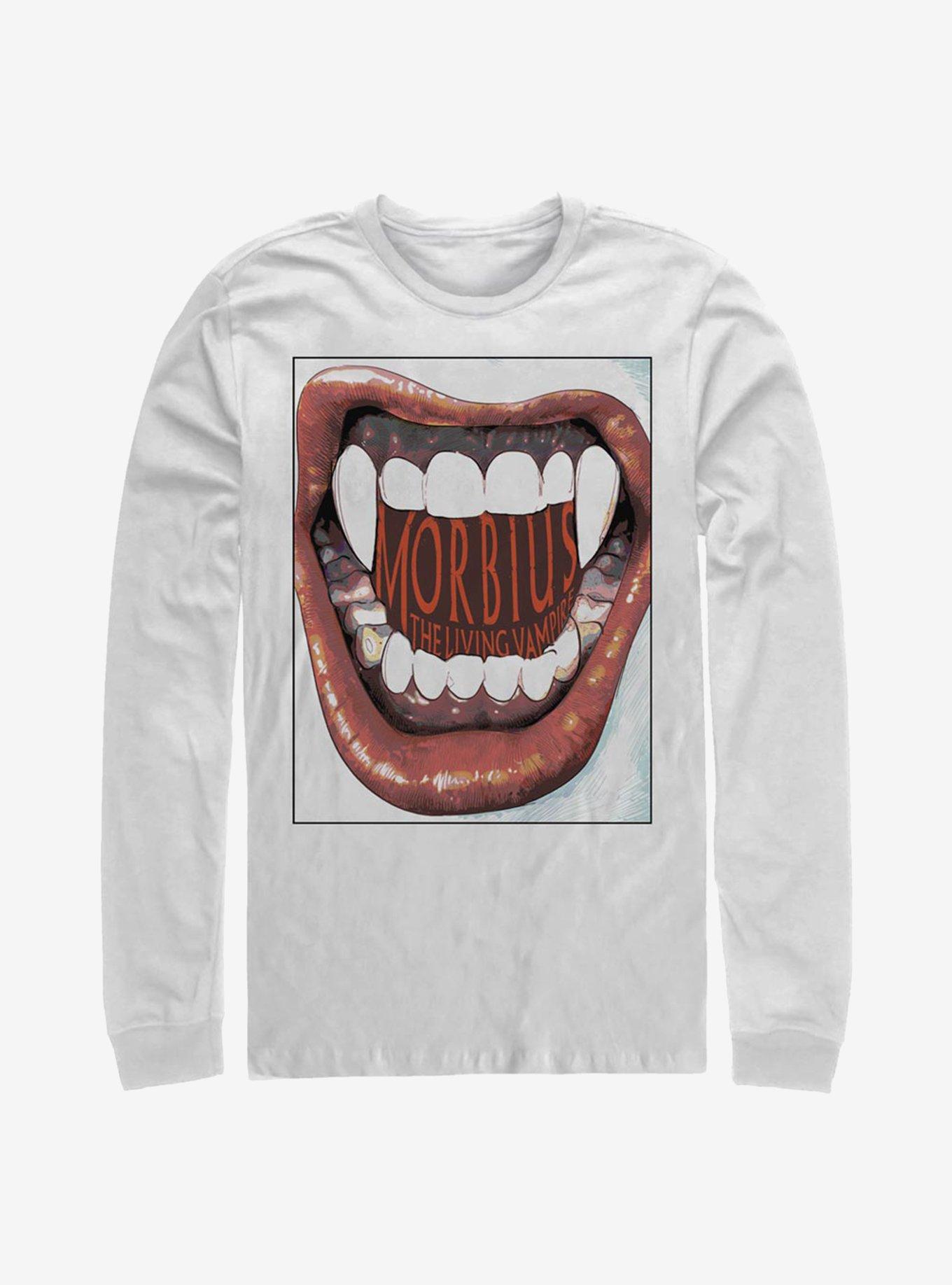 Marvel Morbius Teeth Long-Sleeve T-Shirt, WHITE, hi-res