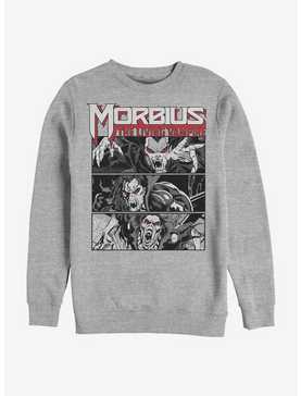 Marvel Morbius The Living Vampire Panels Crew Sweatshirt, ATH HTR, hi-res