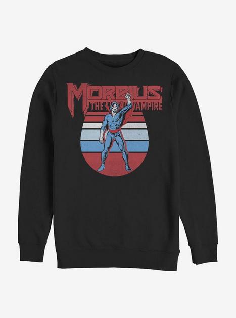 Marvel Morbius Retro Morbius Crew Sweatshirt - BLACK | Hot Topic