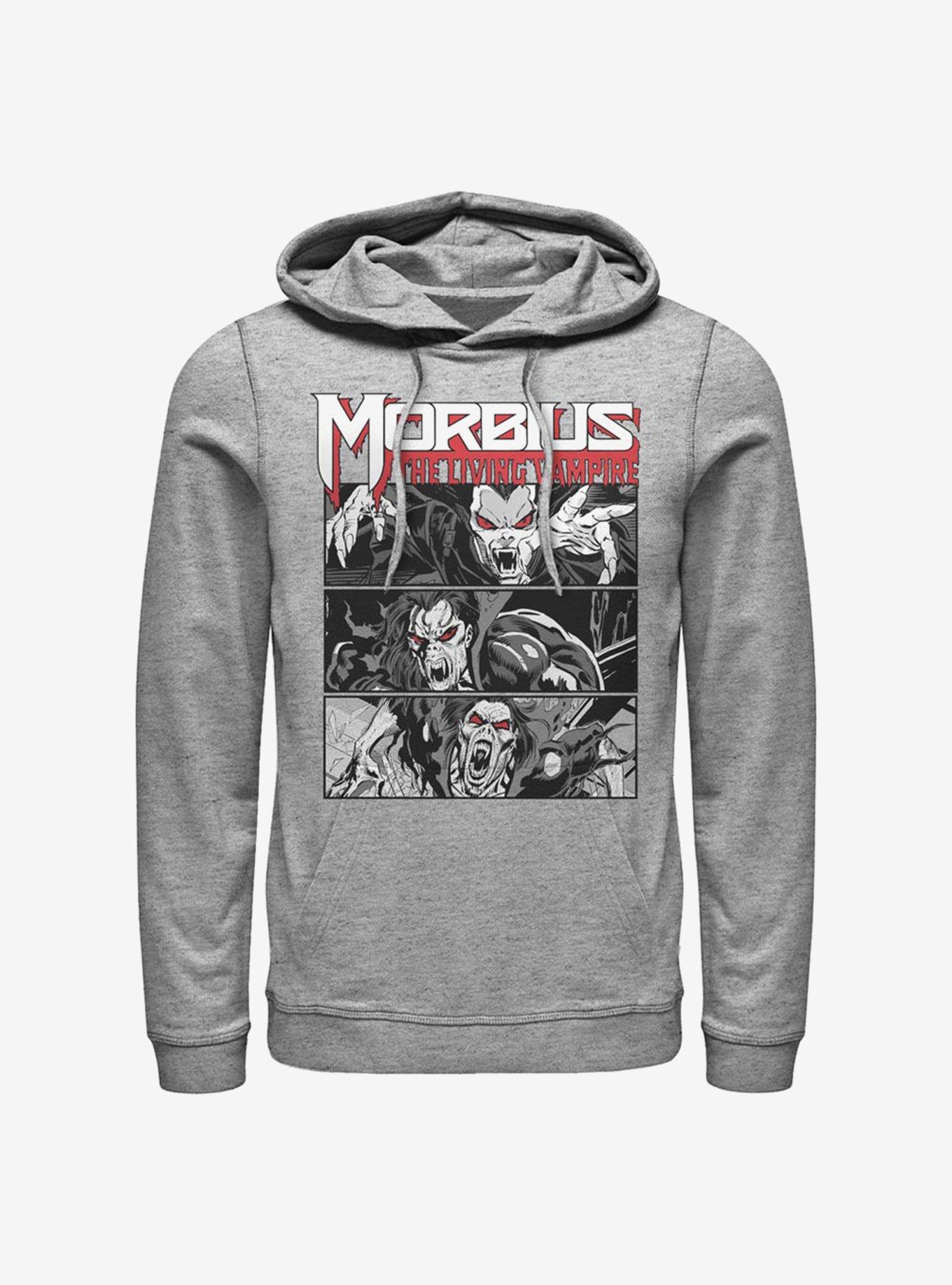 Marvel Morbius The Living Vampire Panels Hoodie, ATH HTR, hi-res