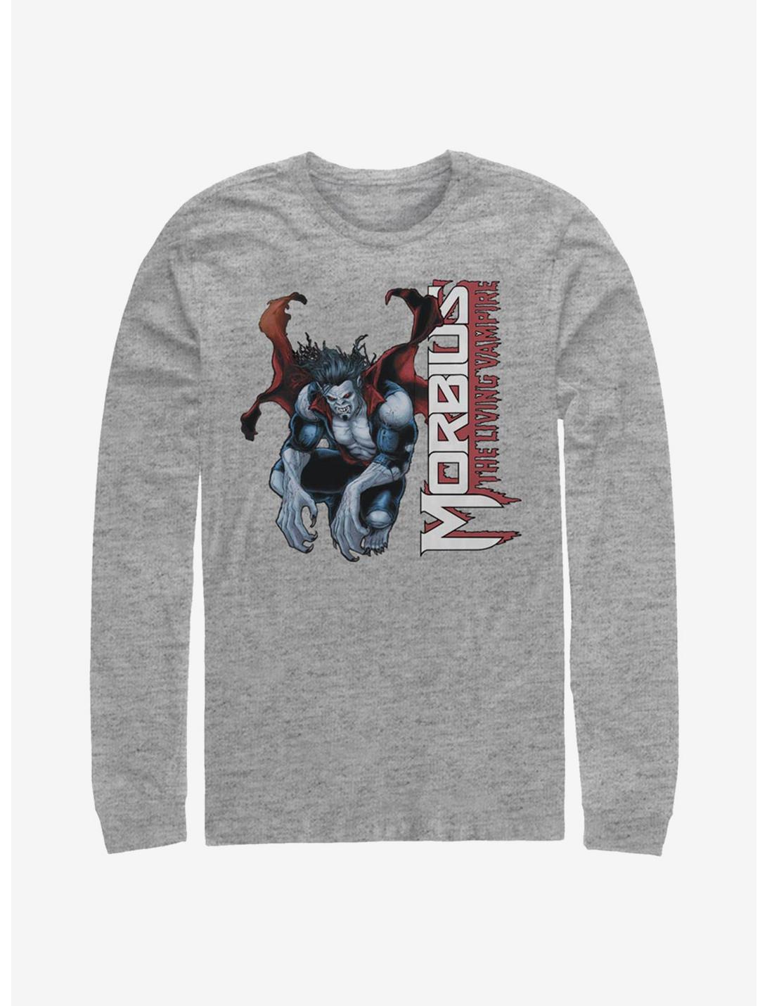 Marvel Morbius Hero Shot Long-Sleeve T-Shirt, ATH HTR, hi-res